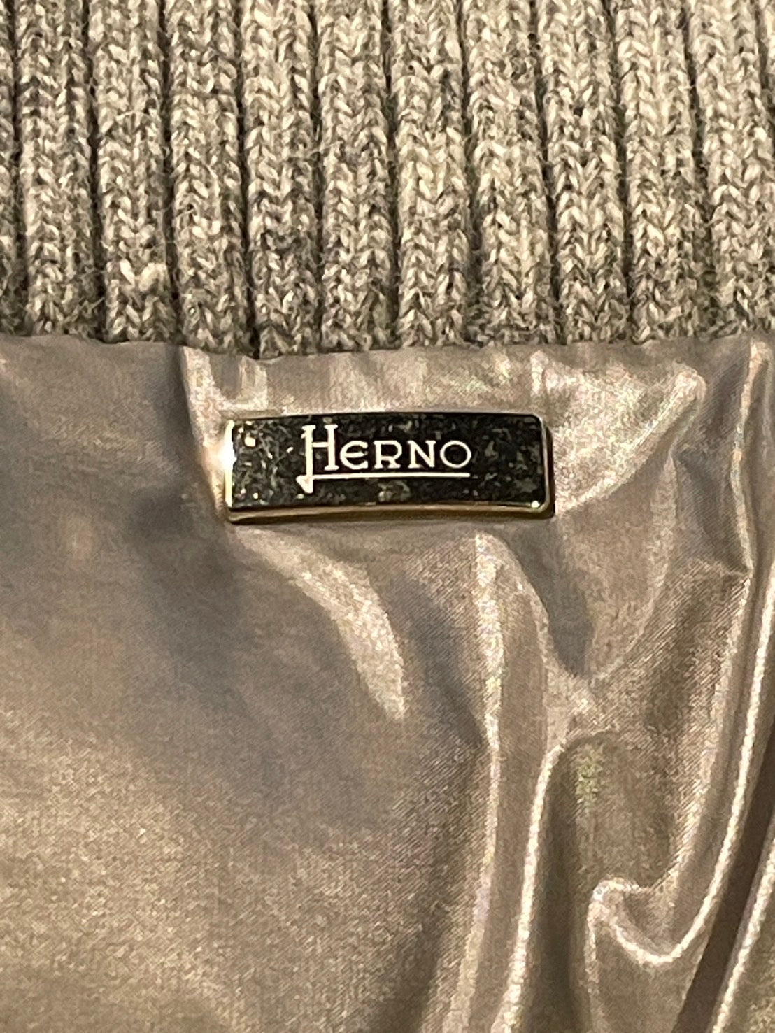 ヘルノ リゾート ライン リブニット ダウン コート