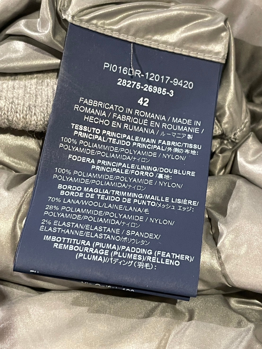 ヘルノ リゾート ライン リブニット ダウン コート