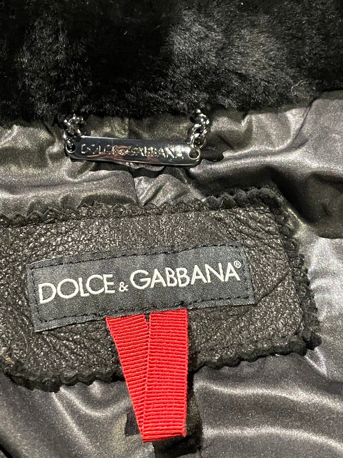 ドルチェ&ガッバーナ 切り替え レザー ジャケット