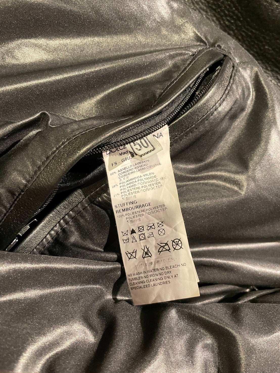 ドルチェ&ガッバーナ 切り替え レザー ジャケット