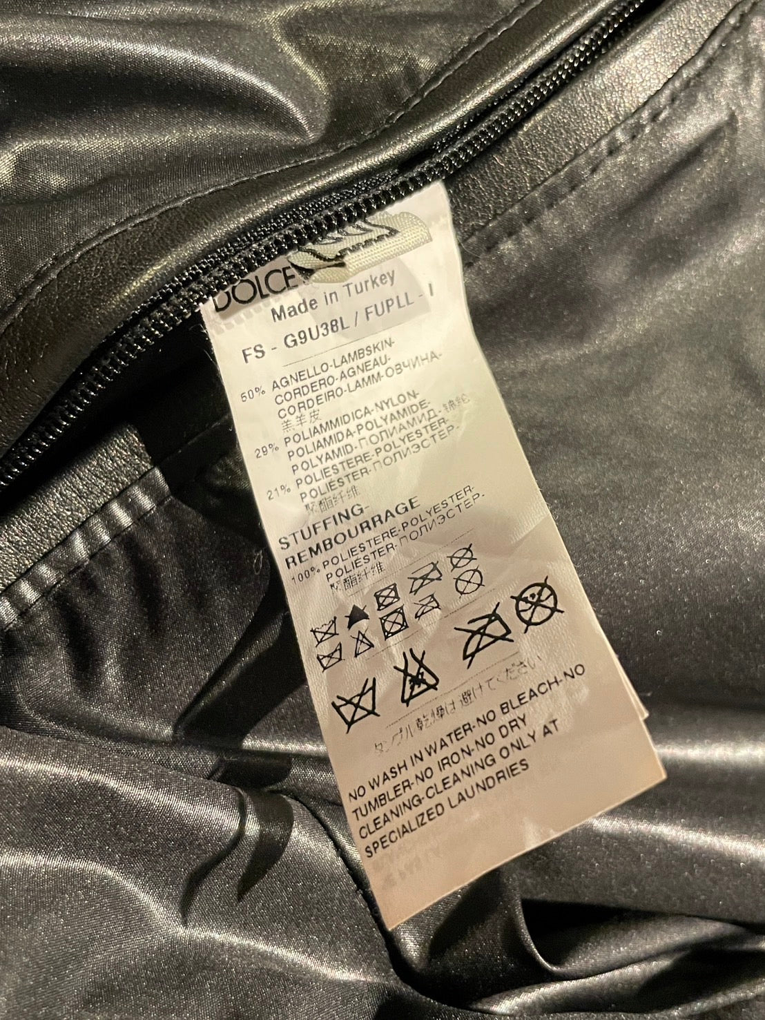 ドルチェ&ガッバーナ 切り替え レザー ジャケット