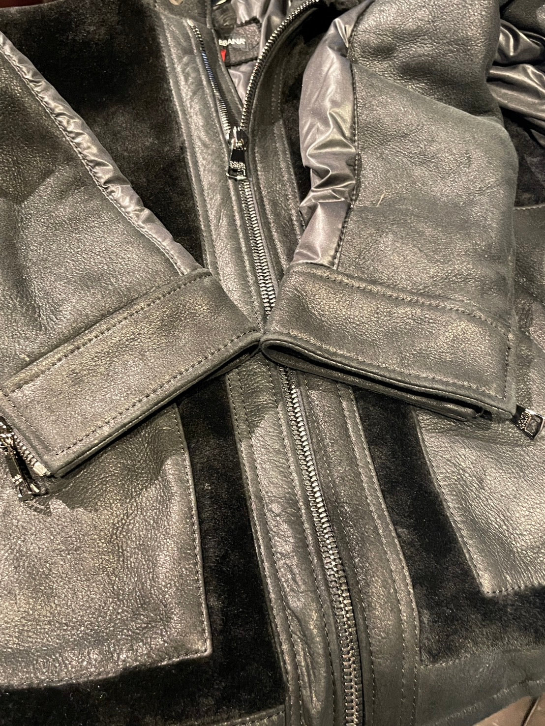 ドルチェ&ガッバーナ 切り替え レザー ジャケット