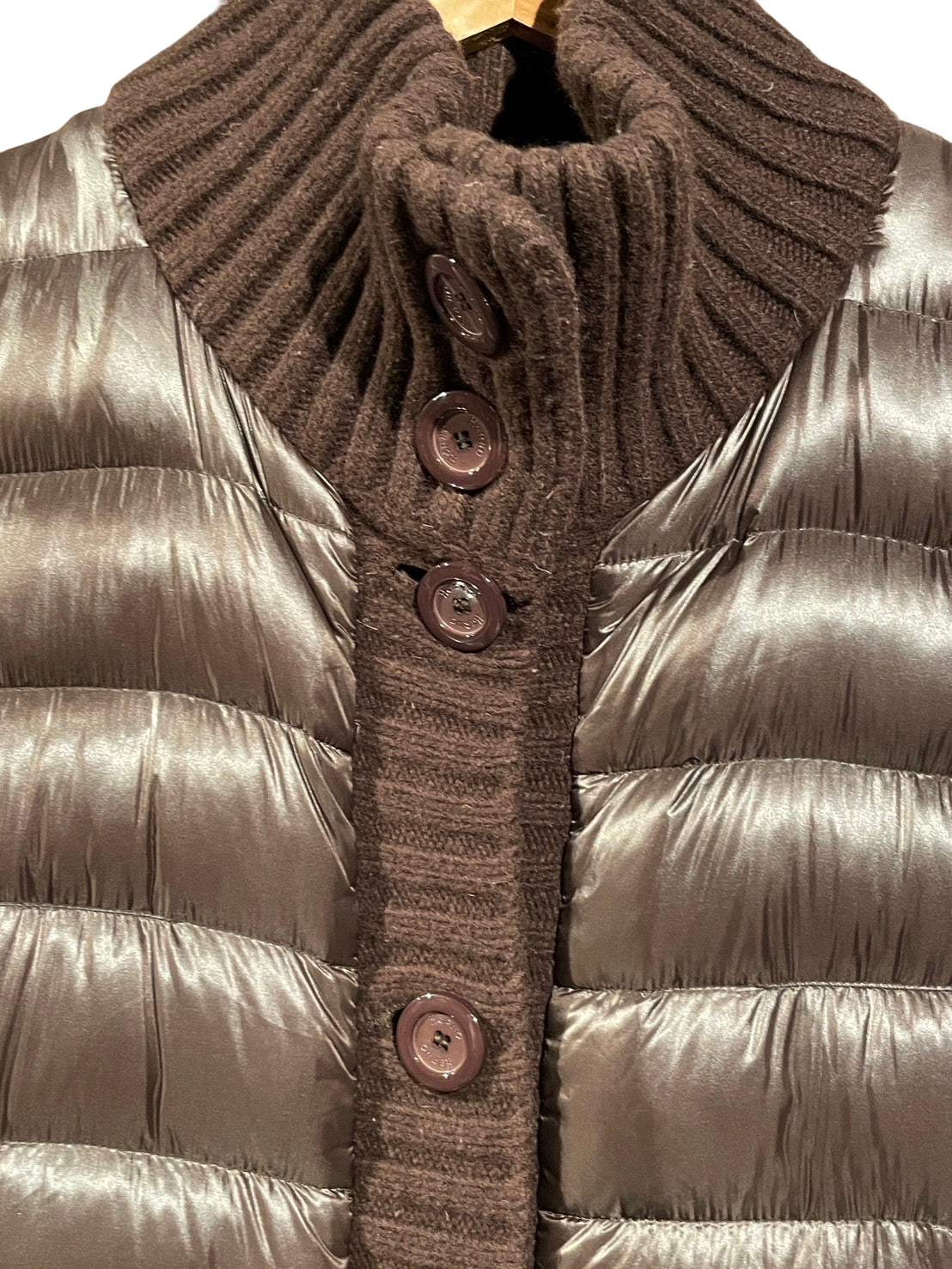 ヘルノ ニット切替 ダウンコート