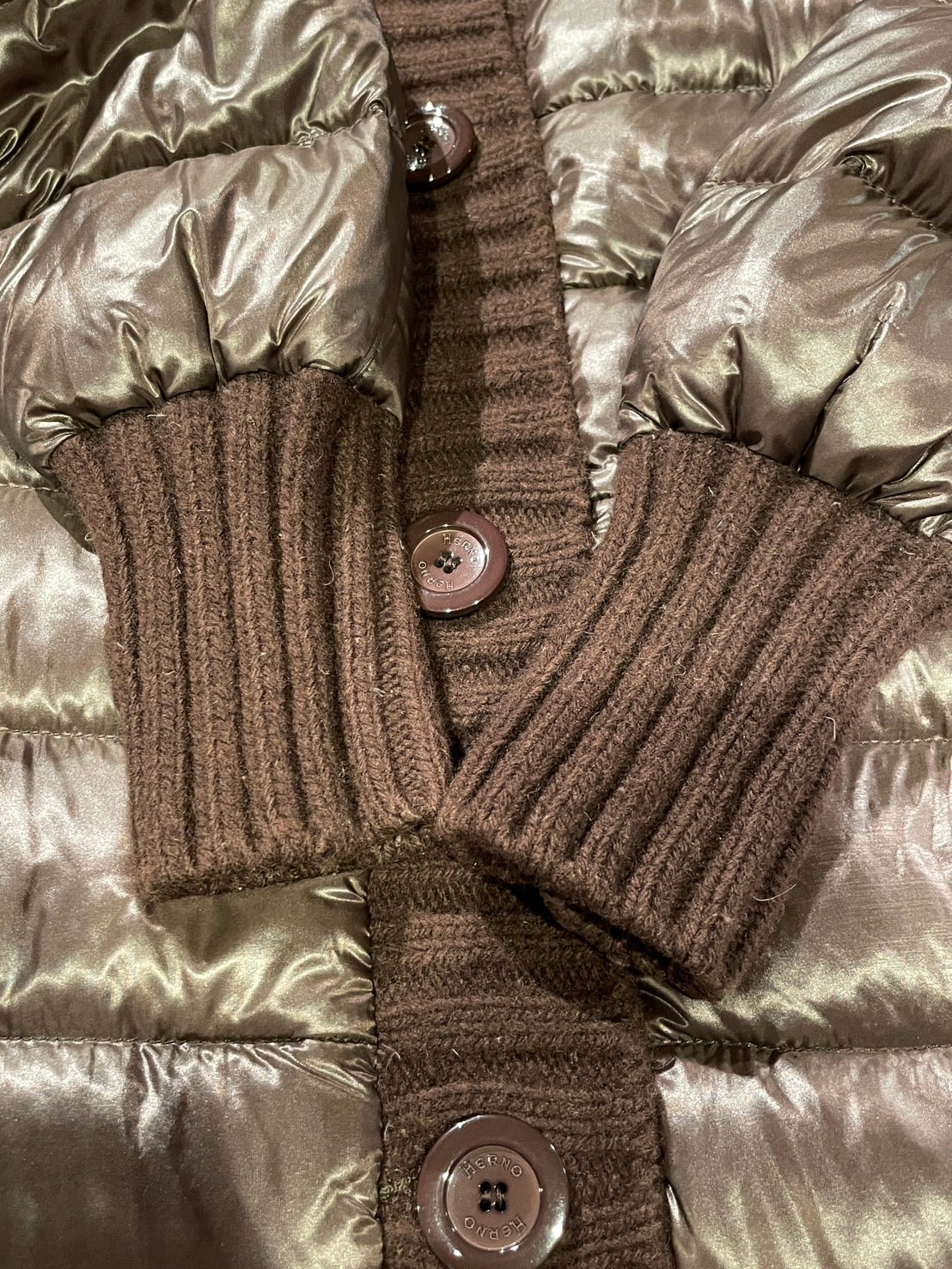 ヘルノ ニット切替 ダウンコート