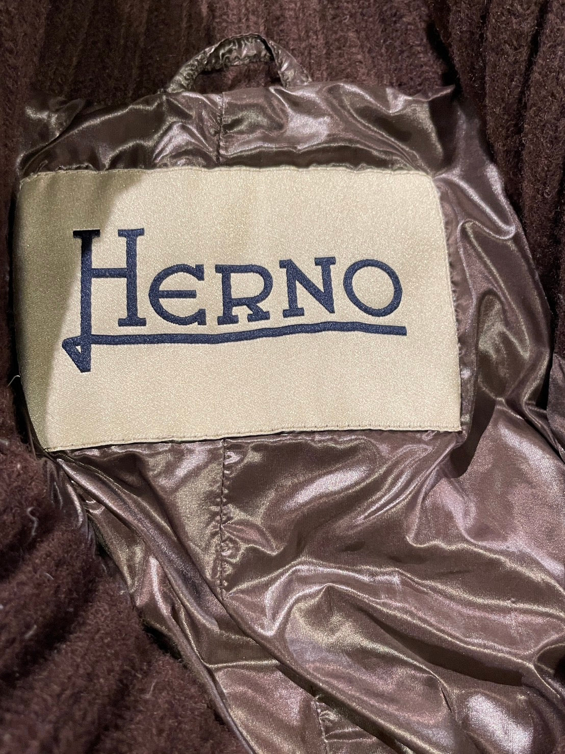 ヘルノ ニット切替 ダウンコート