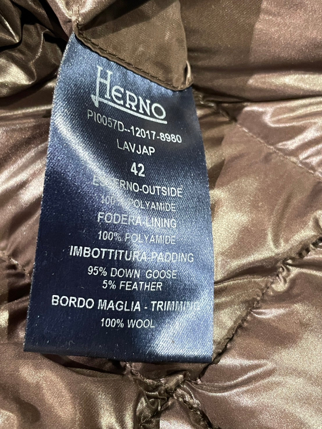 ヘルノ ニット切替 ダウンコート