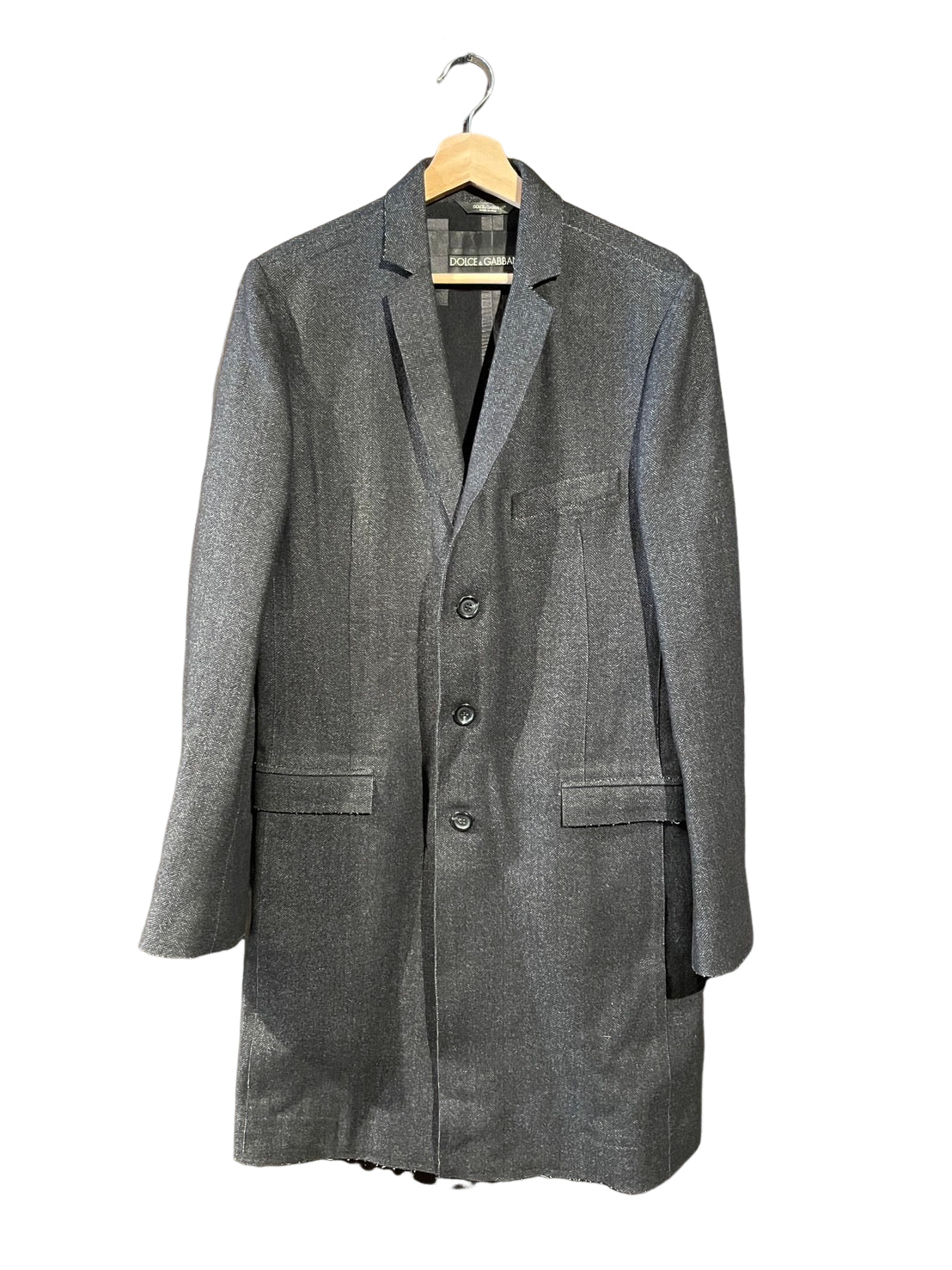 ドルチェ&ガッバーナ ダブルブレスト ツイード チェスターコート メンズ (コピー)