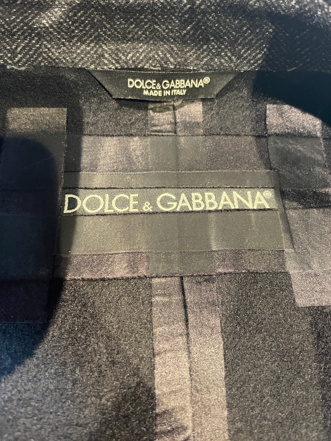 ドルチェ&ガッバーナ ダブルブレスト ツイード チェスターコート メンズ (コピー)