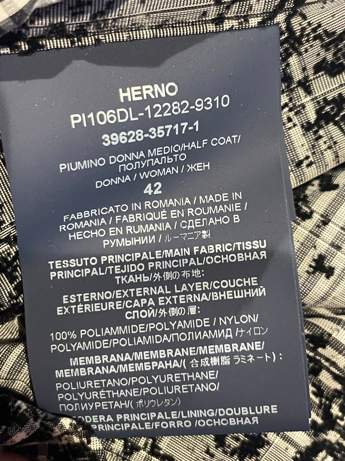 ヘルノ ラミナー コレクション メッシュ ダウンジャケット