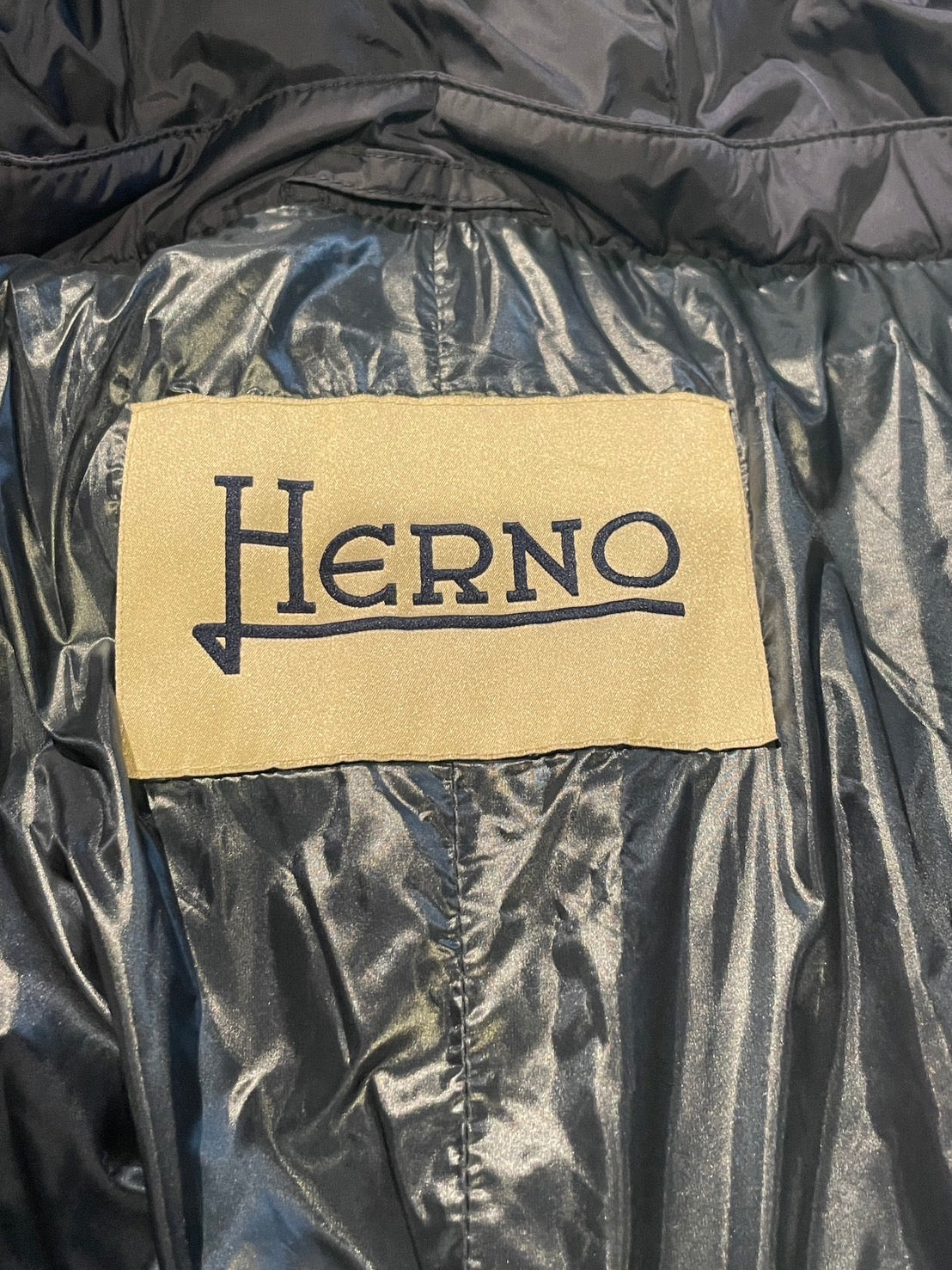 ヘルノ 切替ニット ダウンコート