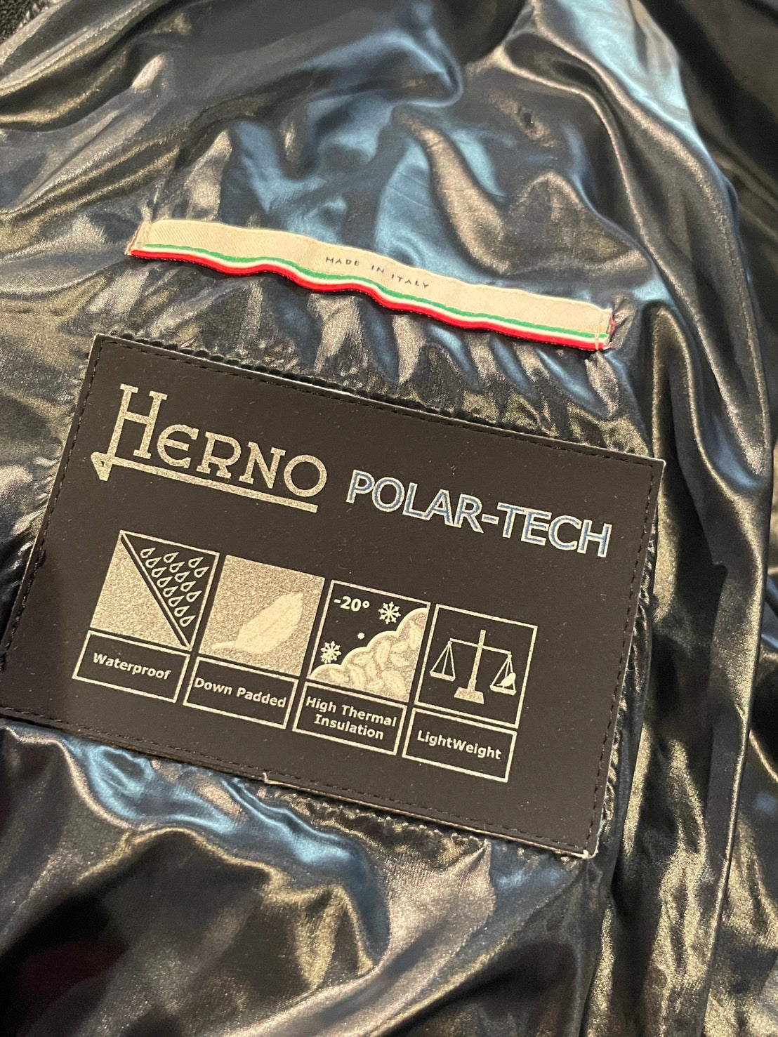 ヘルノ 切替ニット ダウンコート