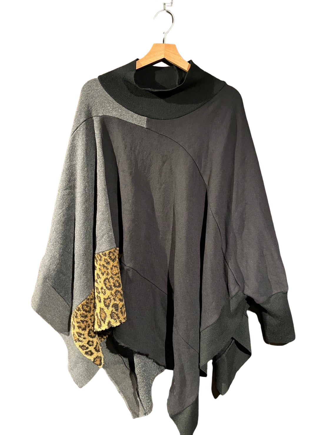 Y-3 パッチワーク ポンチョ ニット