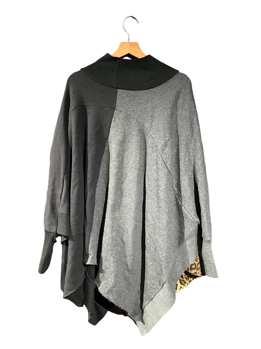 Y-3 パッチワーク ポンチョ ニット