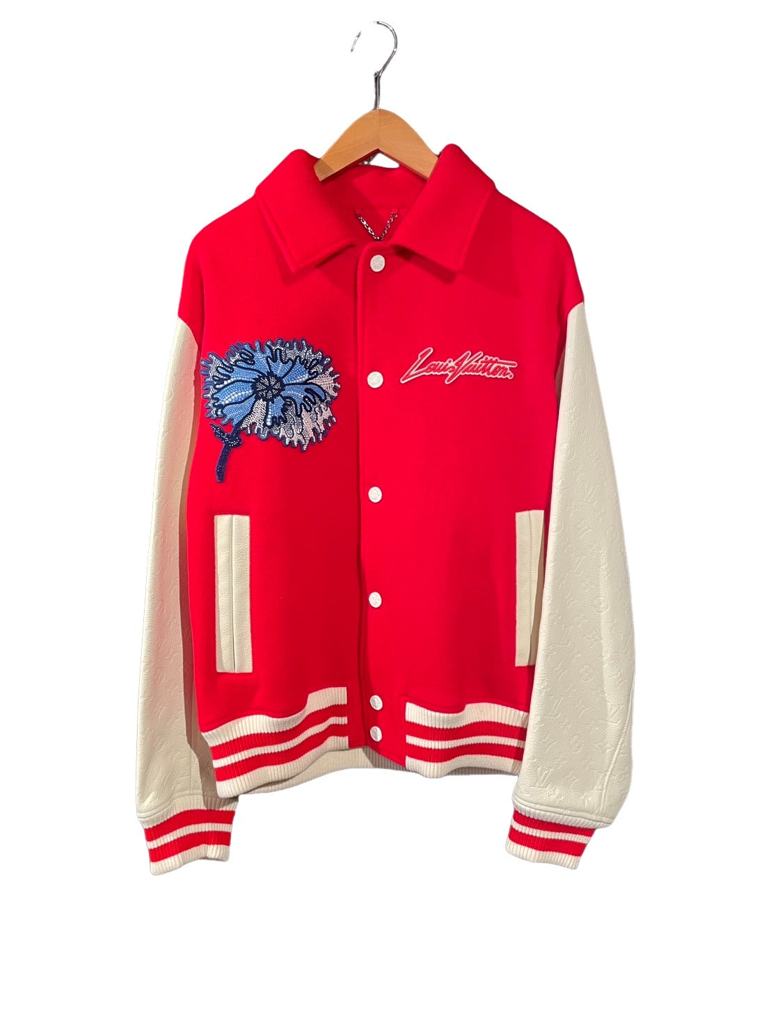 未使用 ヴィトン 草間彌生 エンブロイダードバーシティ ブルゾン スタジャン