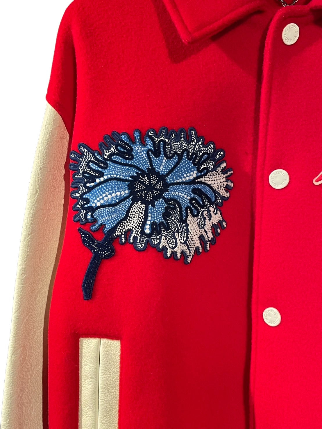 未使用 ヴィトン 草間彌生 エンブロイダードバーシティ ブルゾン スタジャン