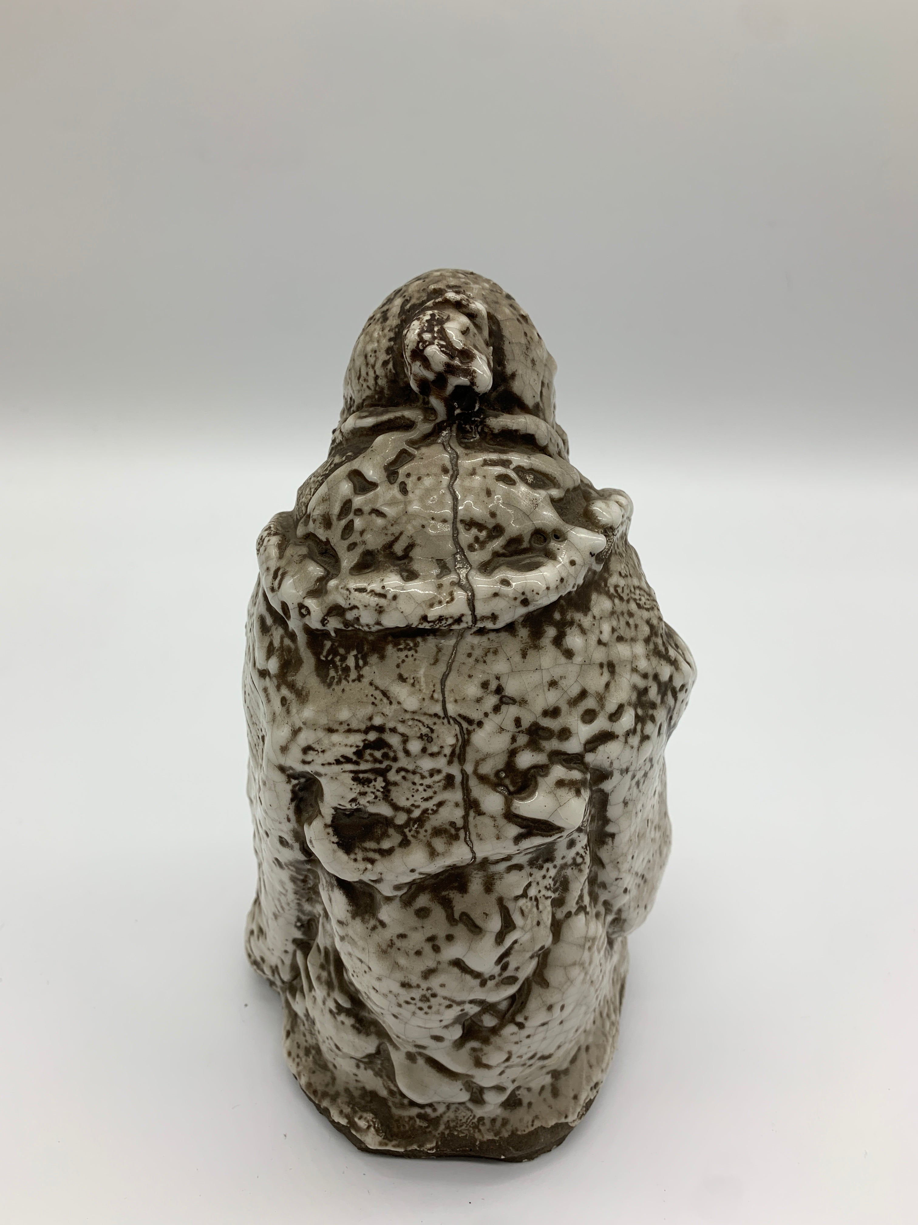 寿老人 手捻り 焼き物 置物