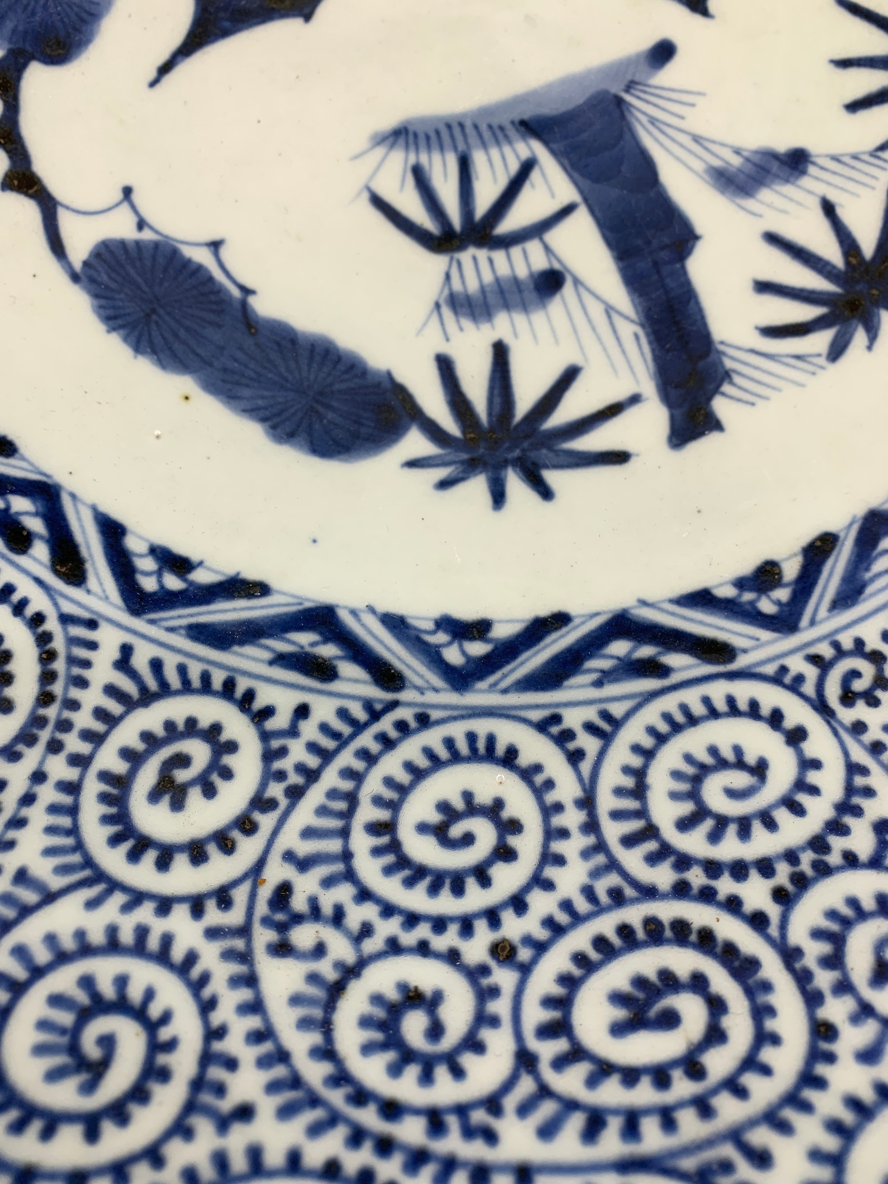 蛸唐草 松竹梅 染付飾皿