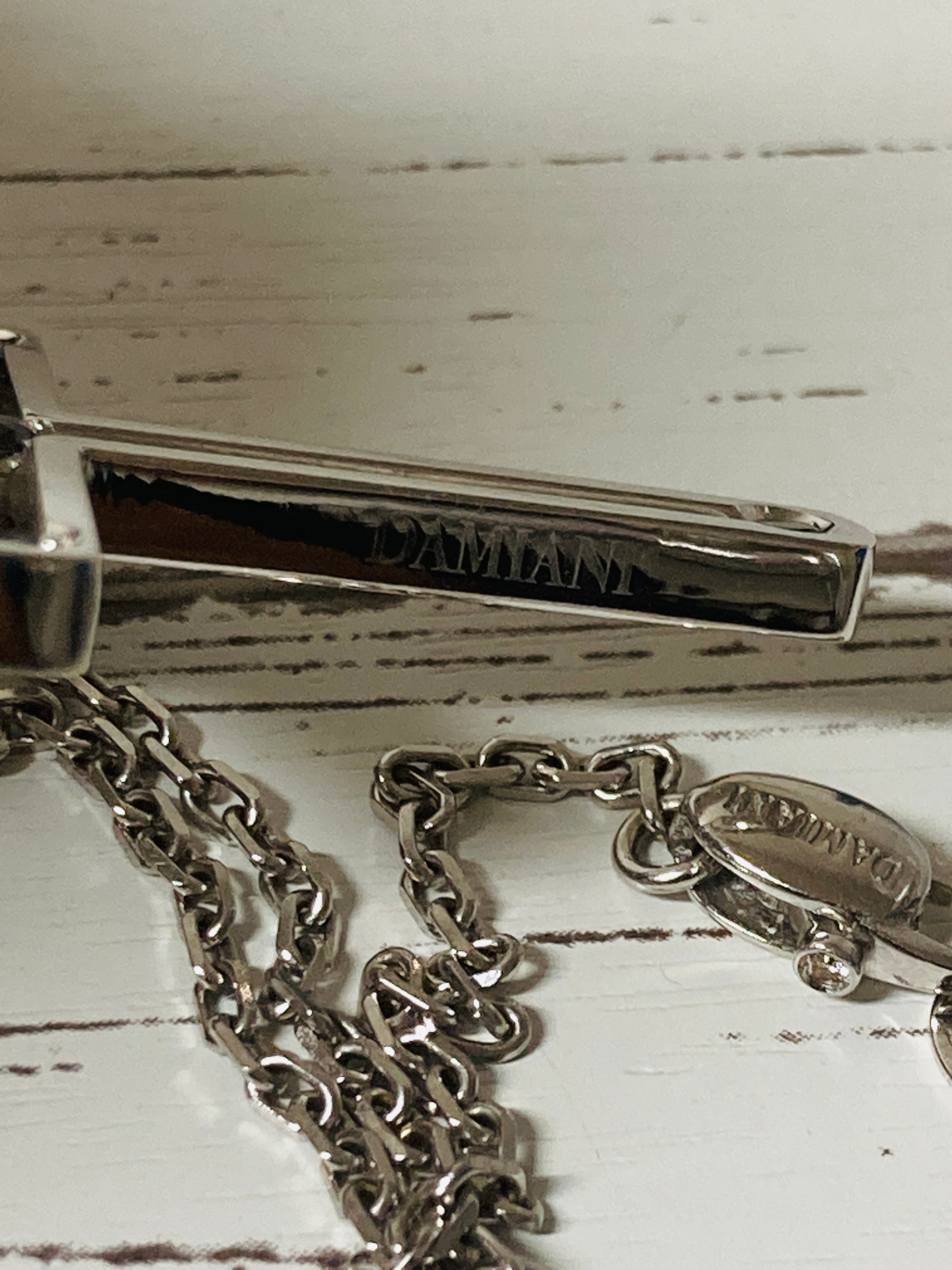 ダミアーニ Dサイド ラージクロス ブラックダイヤ ネックレス k18wg