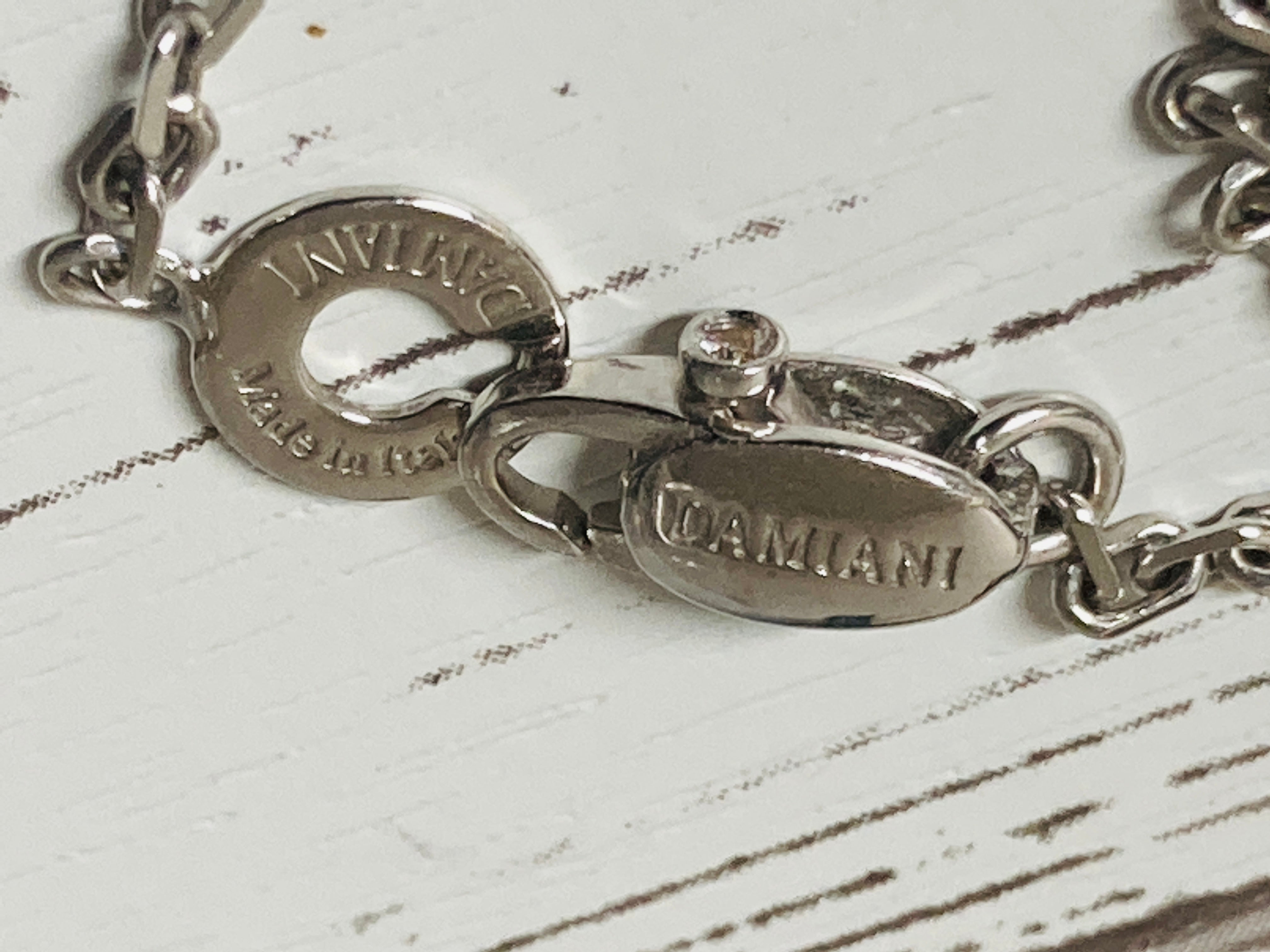 ダミアーニ Dサイド ラージクロス ブラックダイヤ ネックレス k18wg