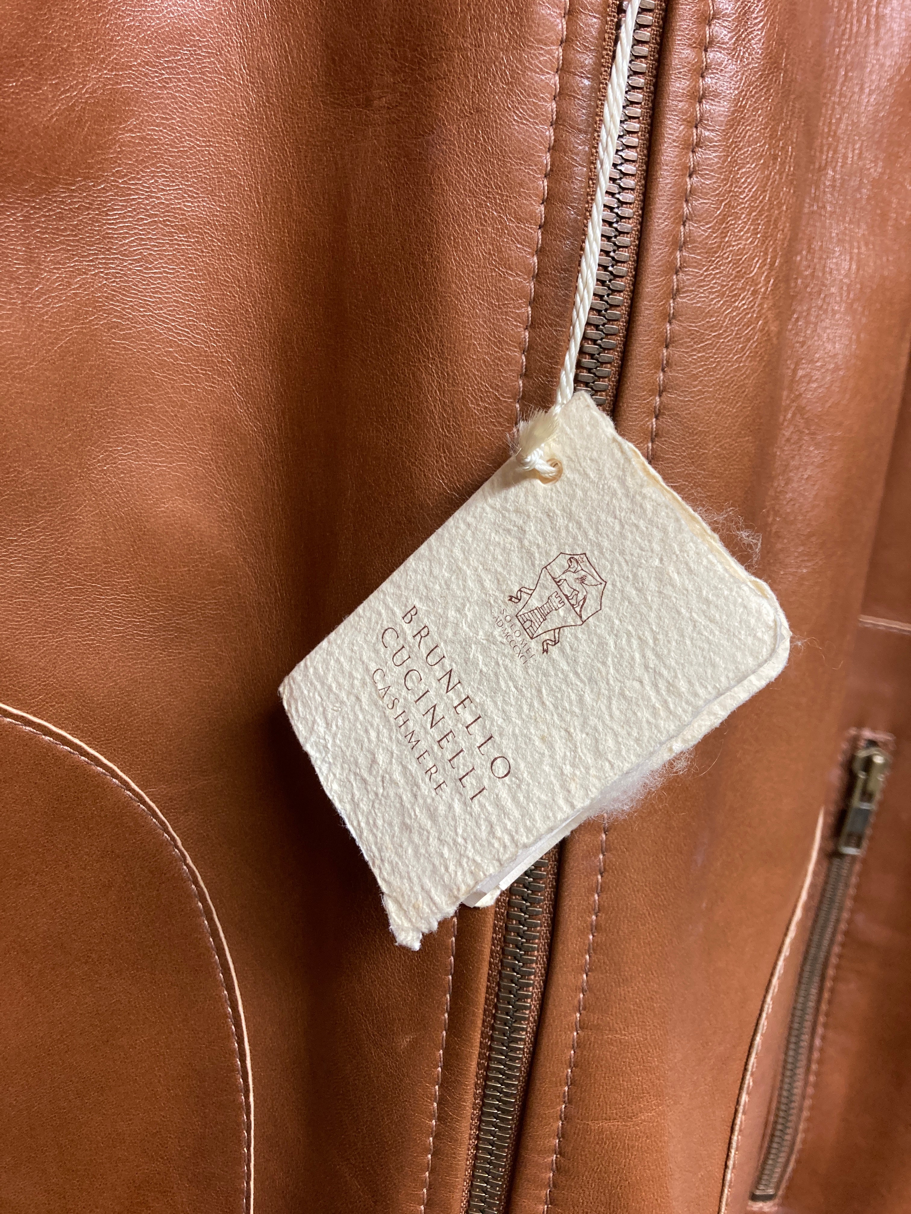 ブルネロクチネリ カシミヤ レザーニット ジャケット