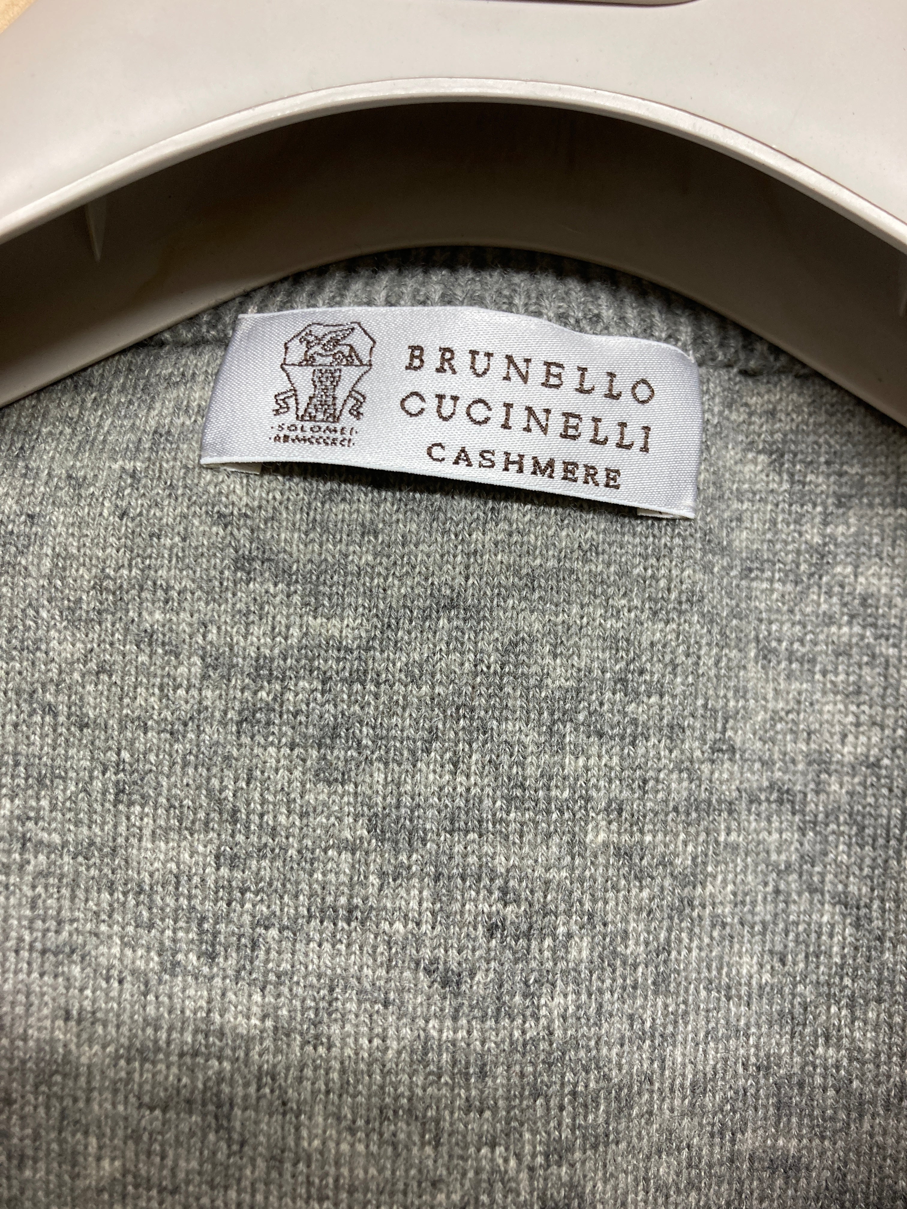 ブルネロクチネリ カシミヤ レザーニット ジャケット