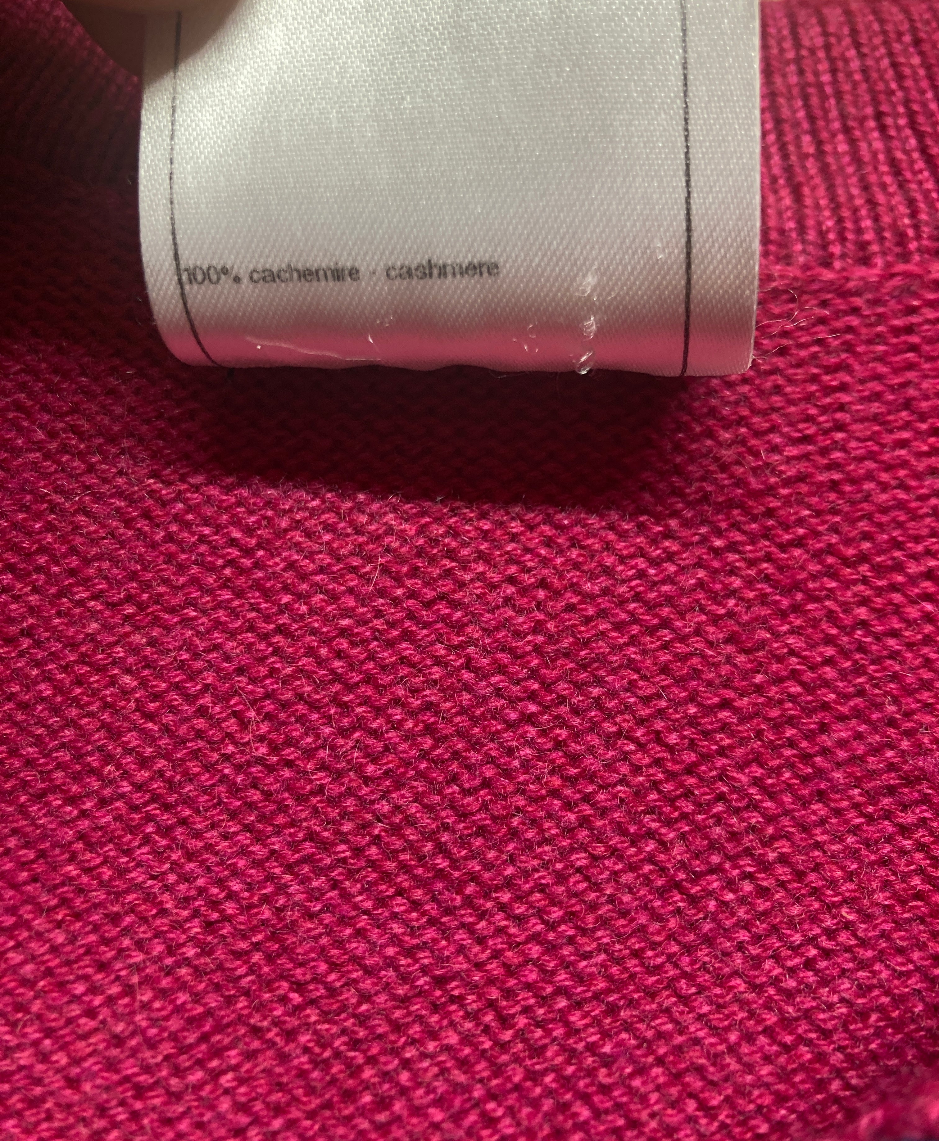 シャネル カシミヤ 100% ニット カーディガン ピンク