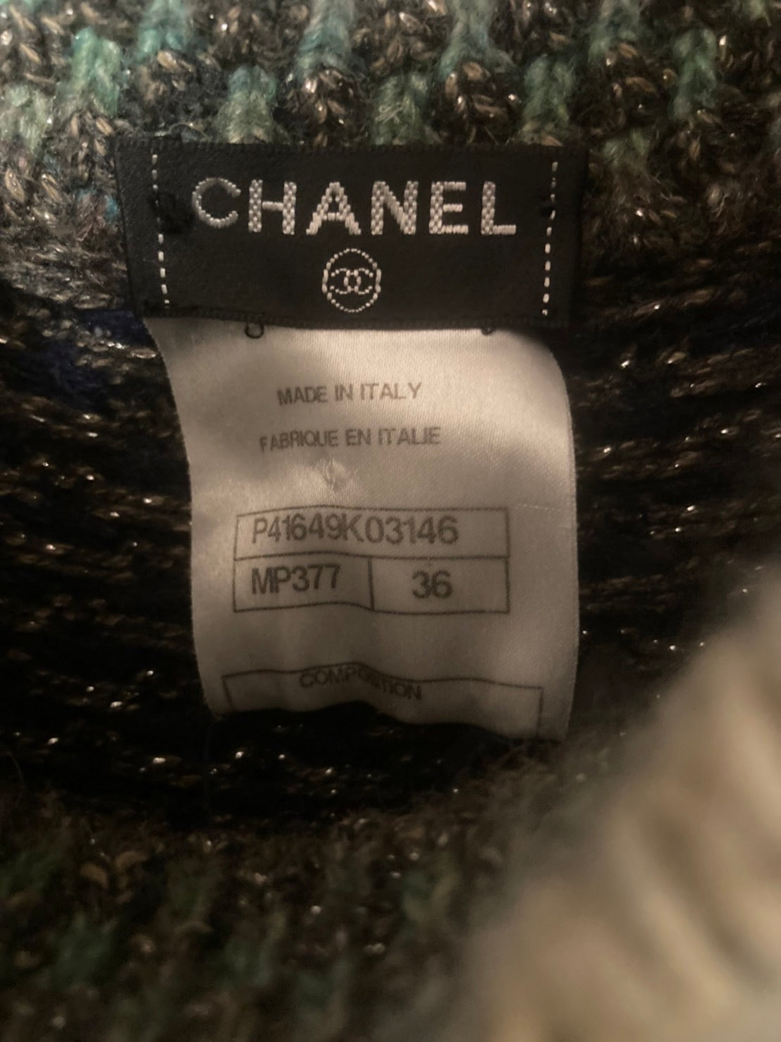 シャネル グラデーション ニットワンピース