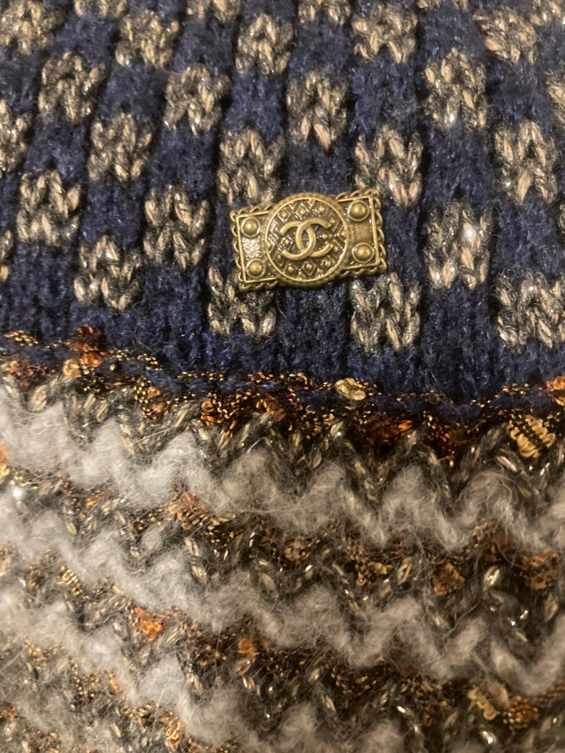 シャネル グラデーション ニットワンピース