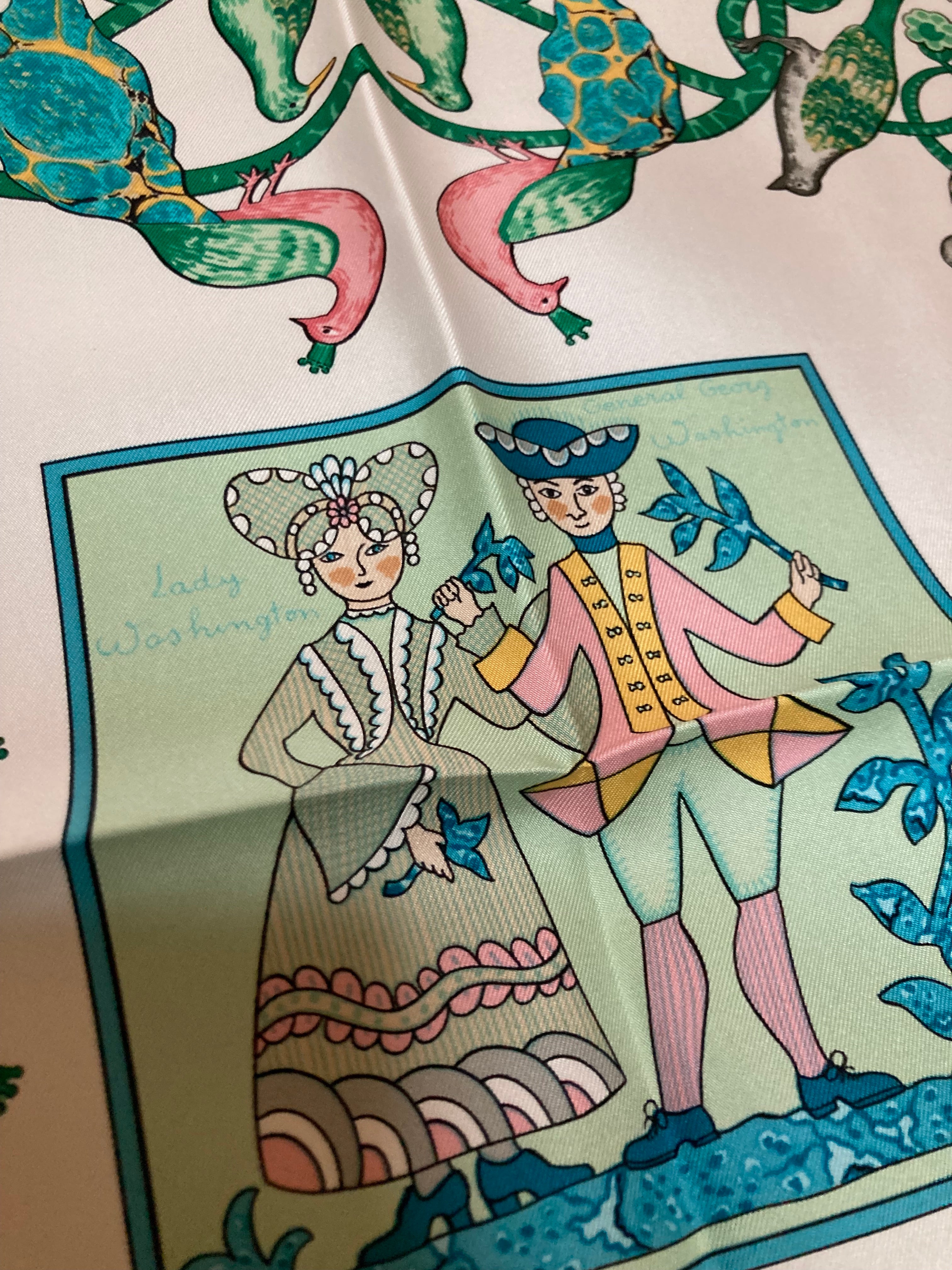 エルメス カレ90 スカーフ EARLY AMERICA(古き良きアメリカ)