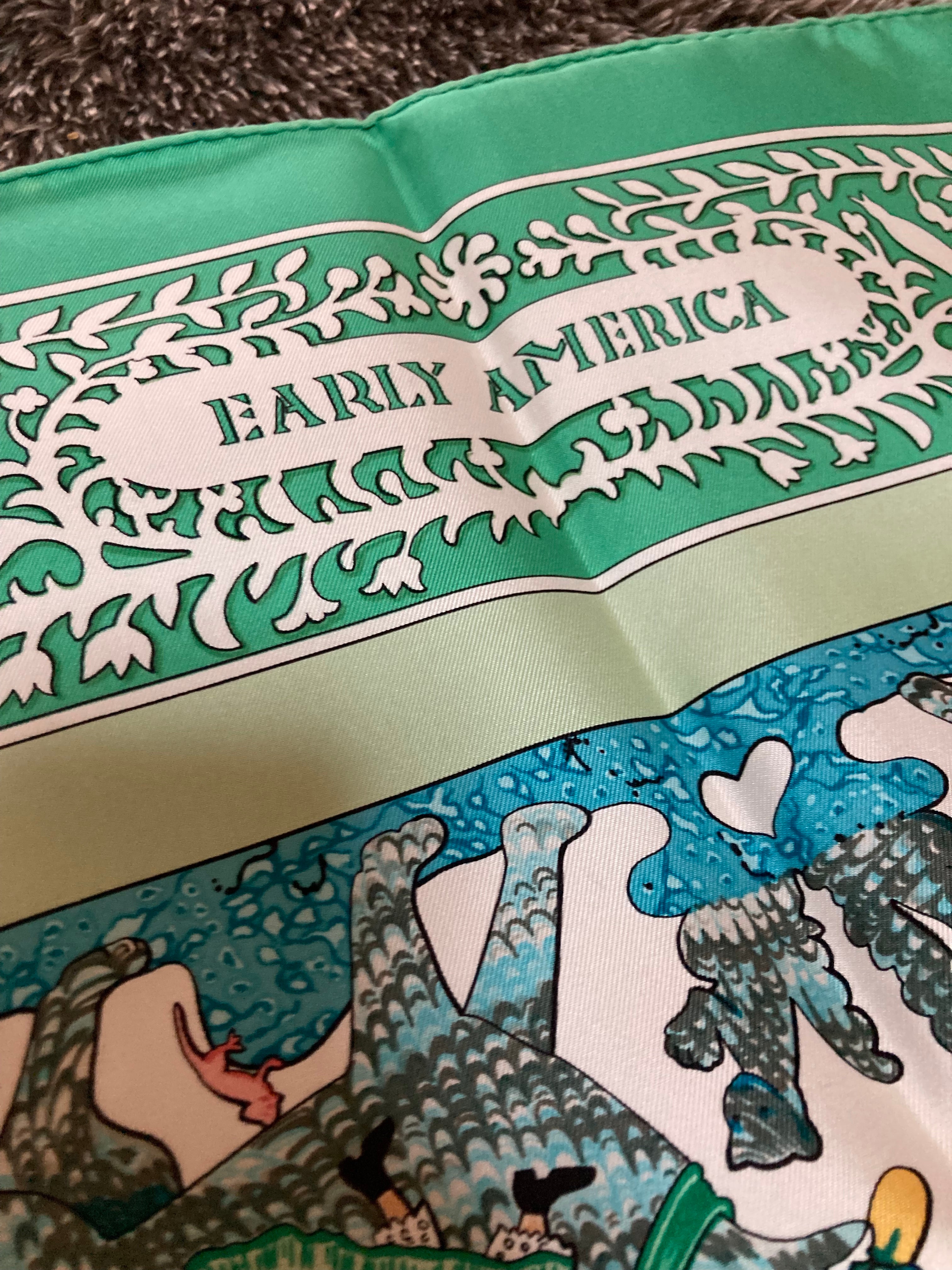 エルメス カレ90 スカーフ EARLY AMERICA(古き良きアメリカ)