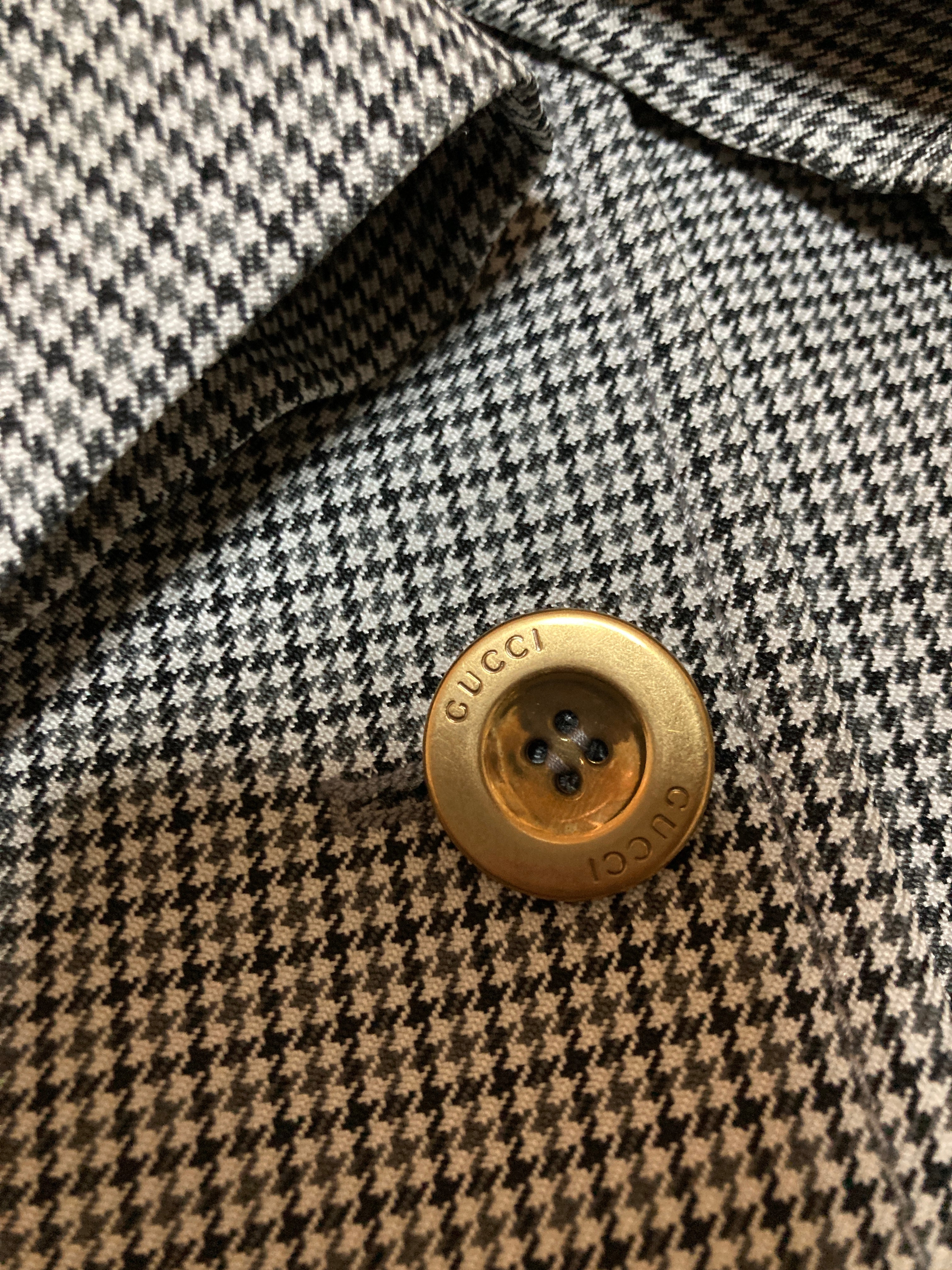 グッチ トレンチコート 千鳥柄 ベルト付き