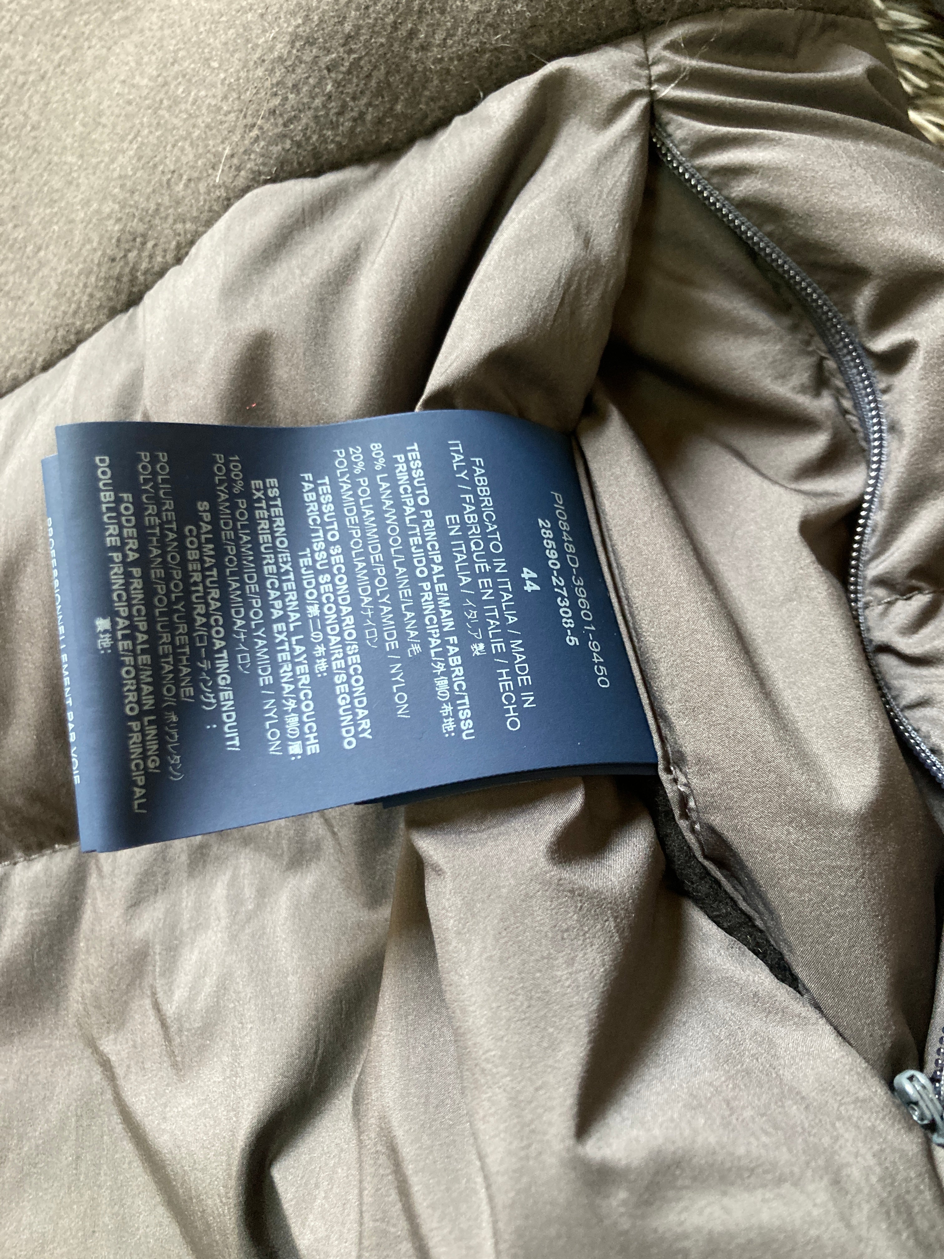 ヘルノ 切替ウールダウンコート