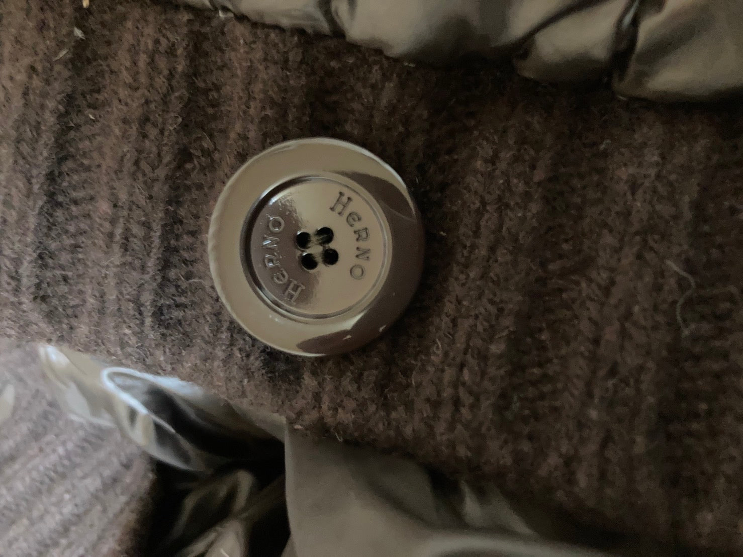 ヘルノ ニット切替 ダウンコート