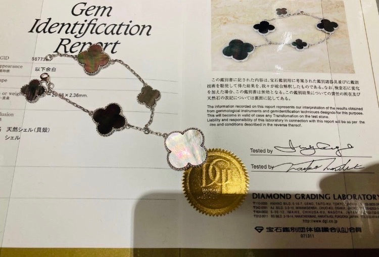 天然 シェル k18 ホワイトゴールド ブレスレット