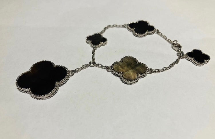 天然 シェル k18 ホワイトゴールド ブレスレット