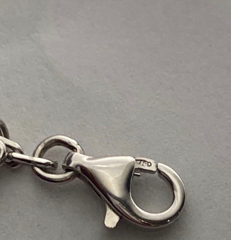 天然 シェル k18 ホワイトゴールド ブレスレット