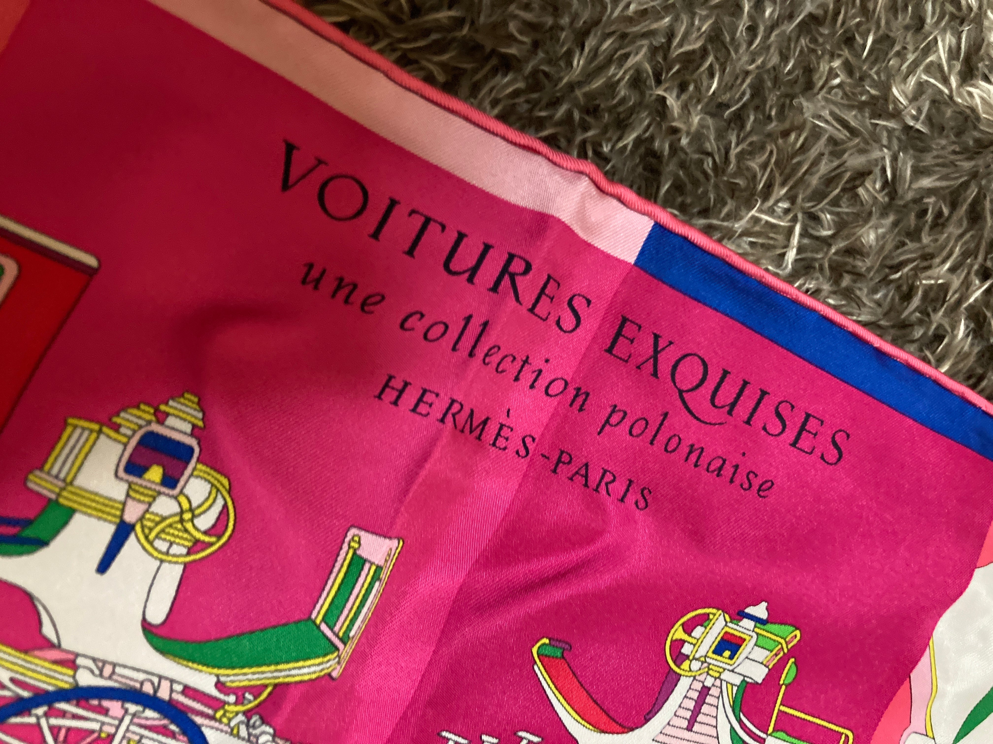 エルメス カレ90 スカーフ Voitures Exquises(精巧な馬車)