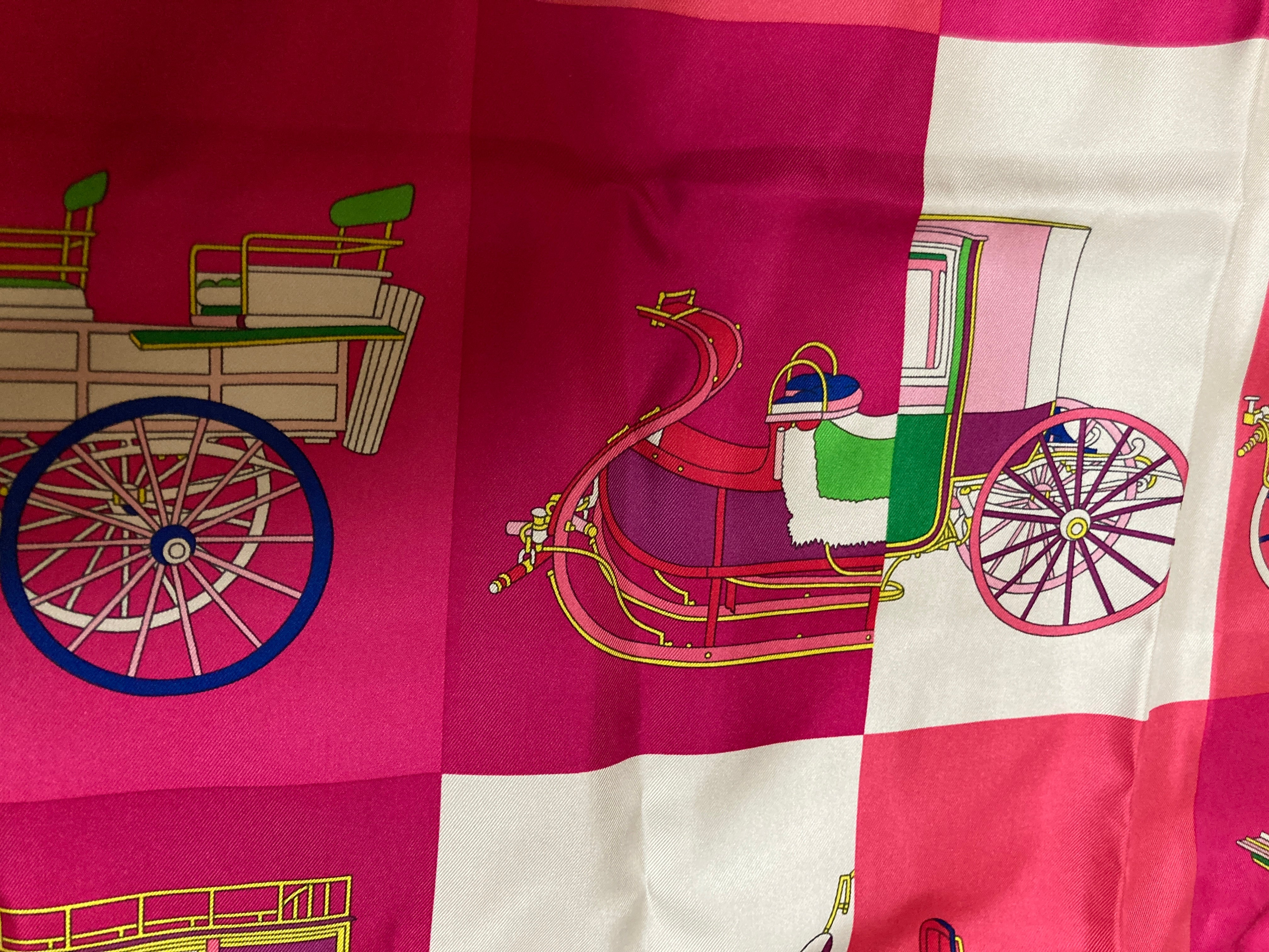 エルメス カレ90 スカーフ Voitures Exquises(精巧な馬車)