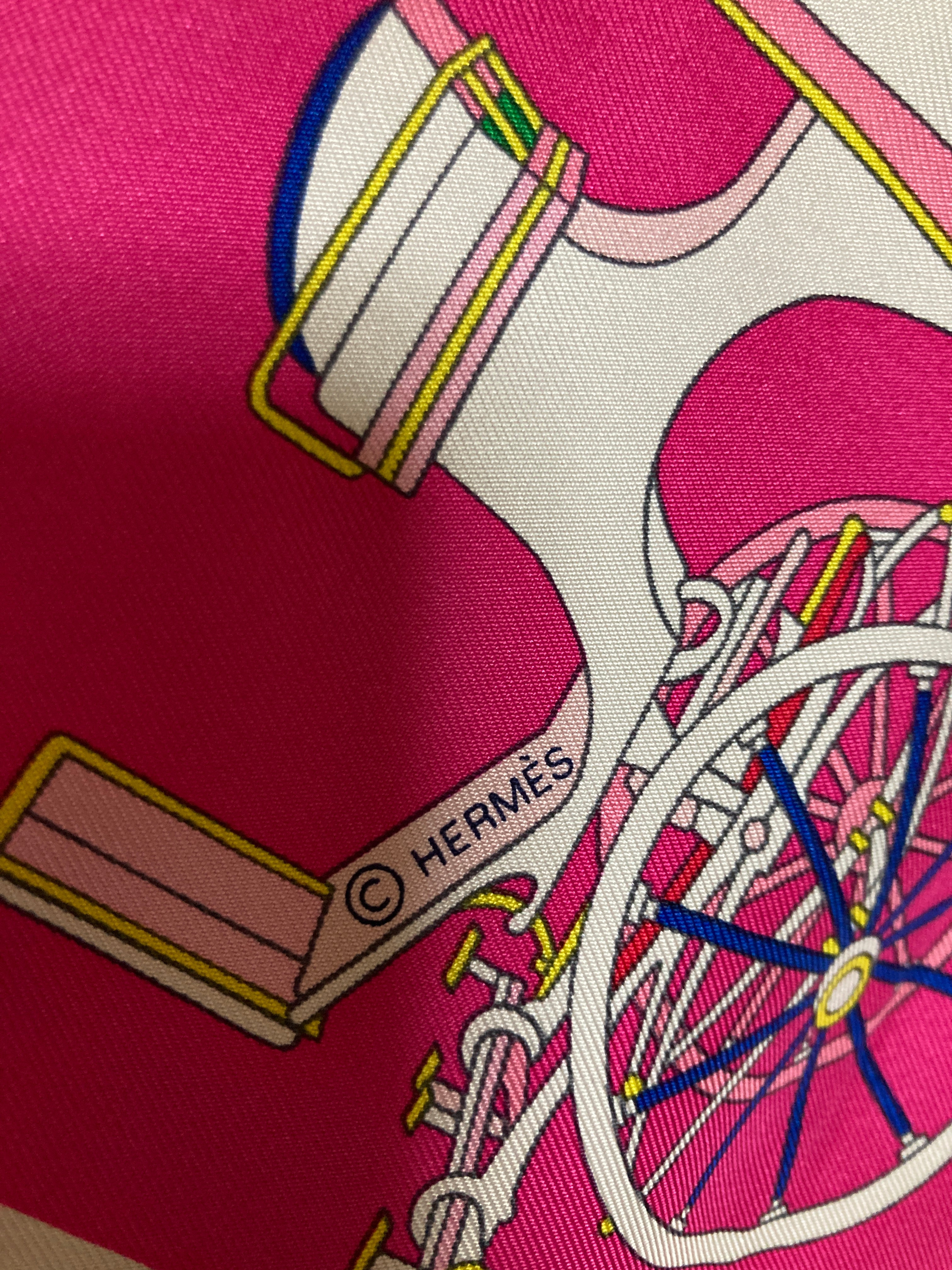 エルメス カレ90 スカーフ Voitures Exquises(精巧な馬車)