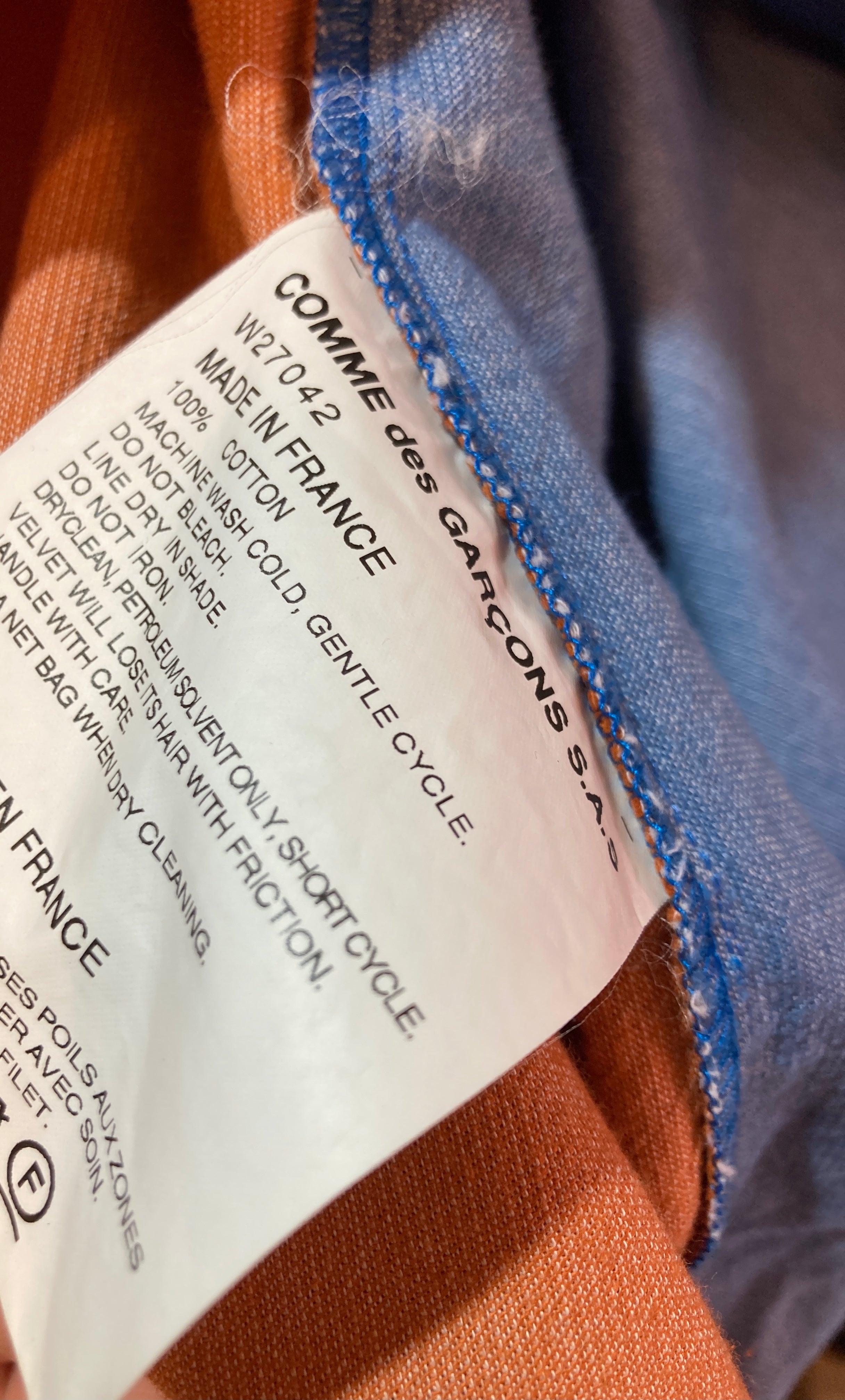 コムデギャルソン 長袖シャツ マルチカラー