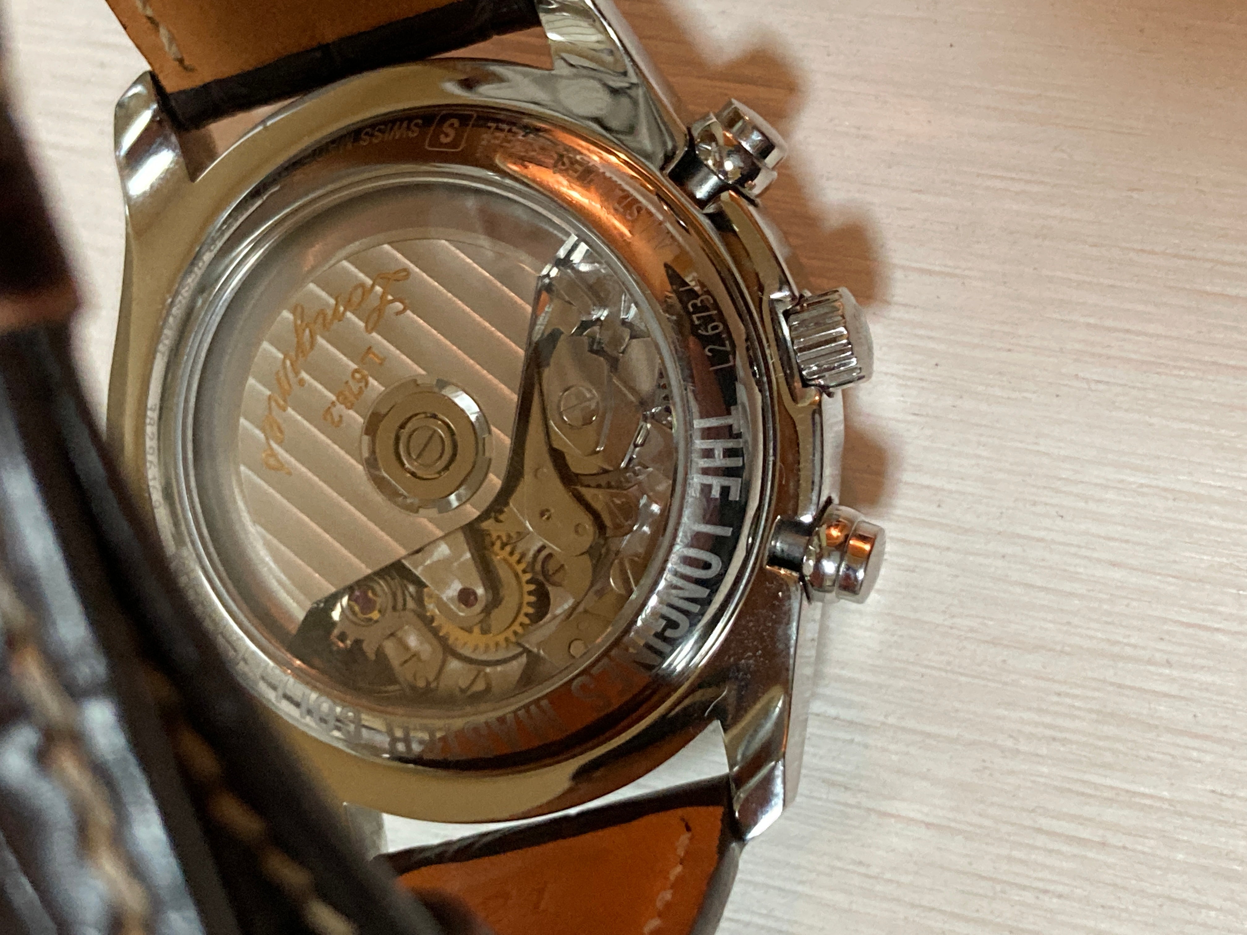 ロンジン マスターコレクション ムーンフェイズ 裏透け