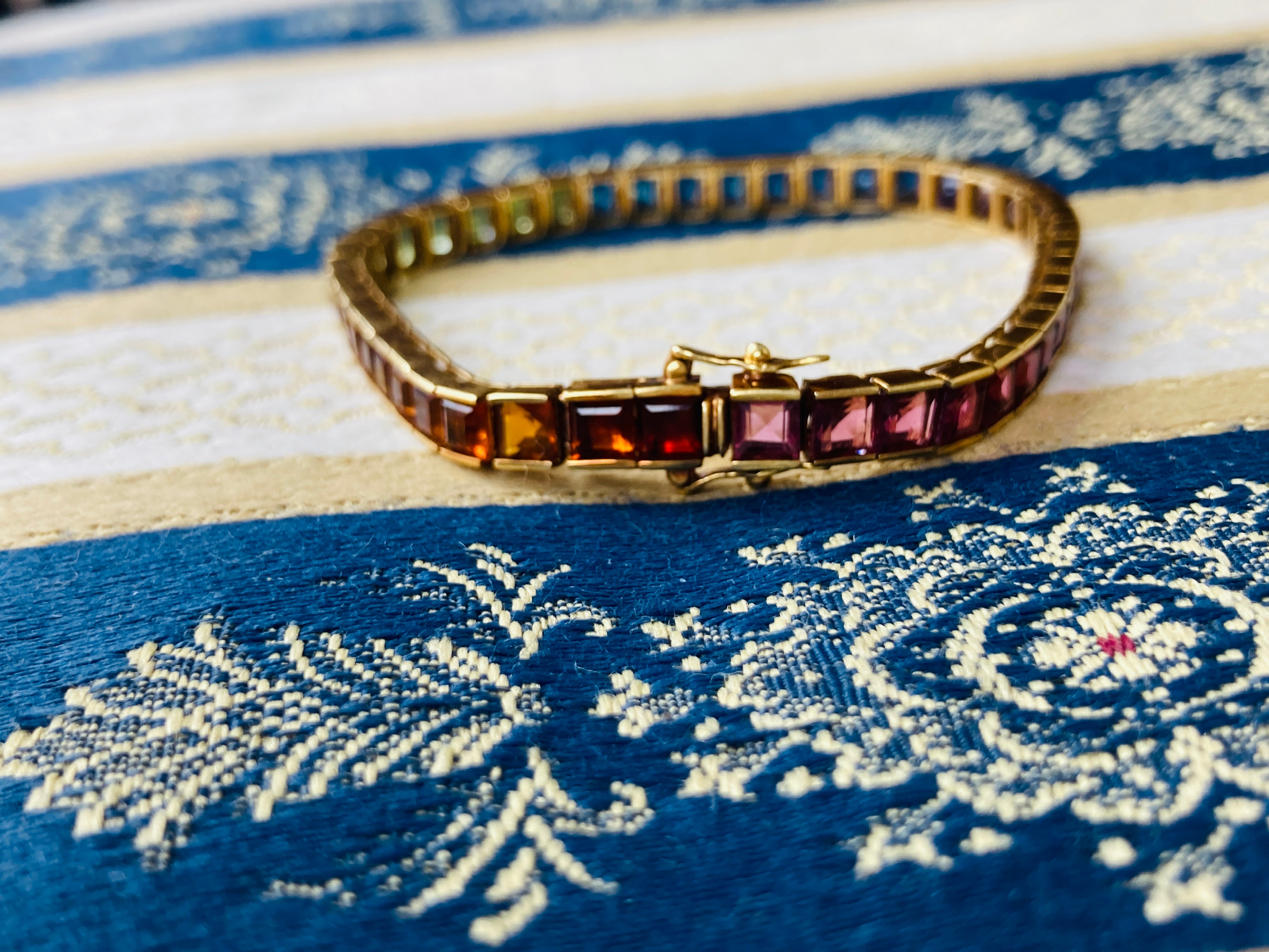 k18 ブレスレット 16.380ct レインボー