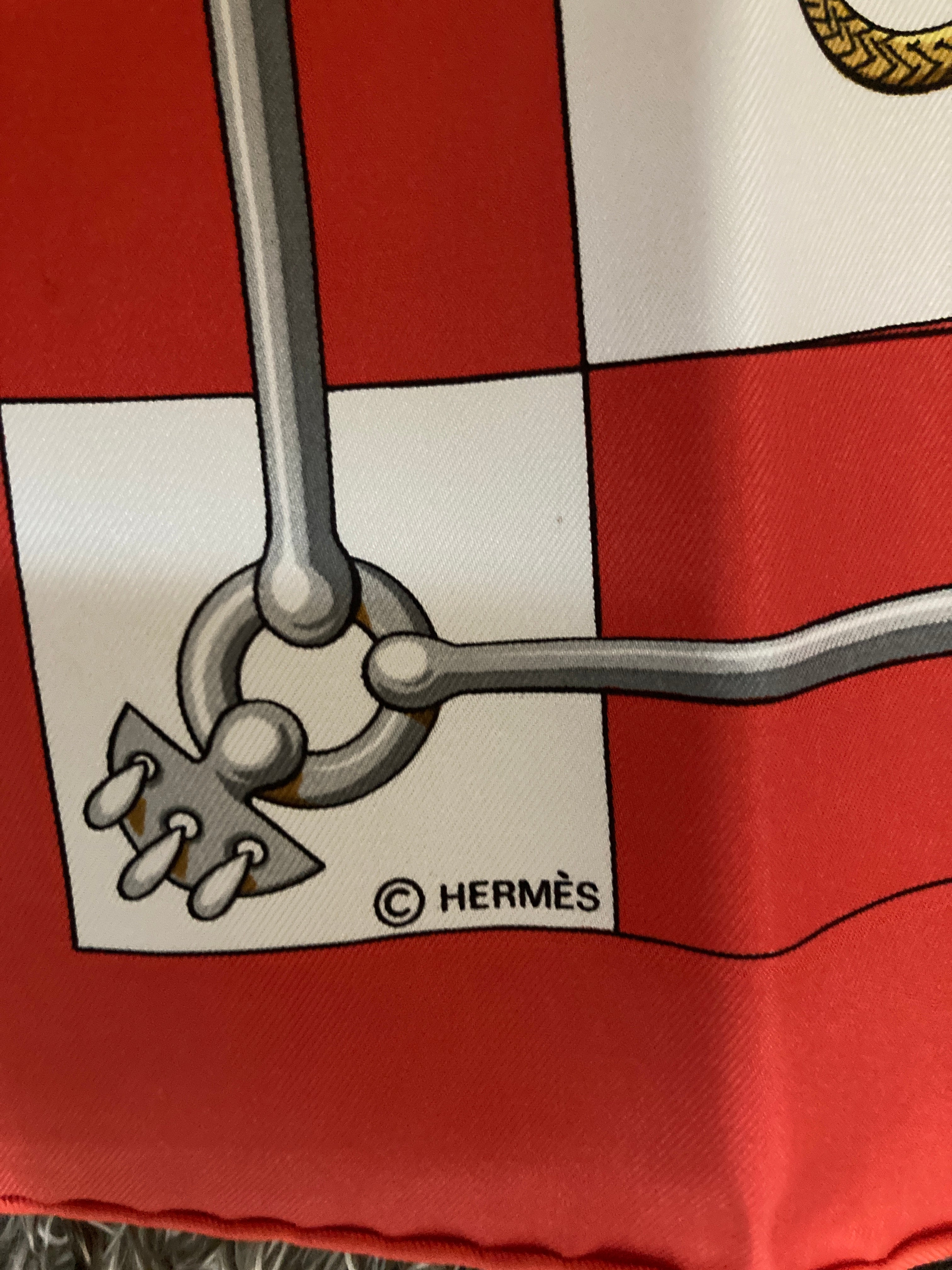 エルメス カレ90 スカーフ Cliquetis(カチカチ)剣柄