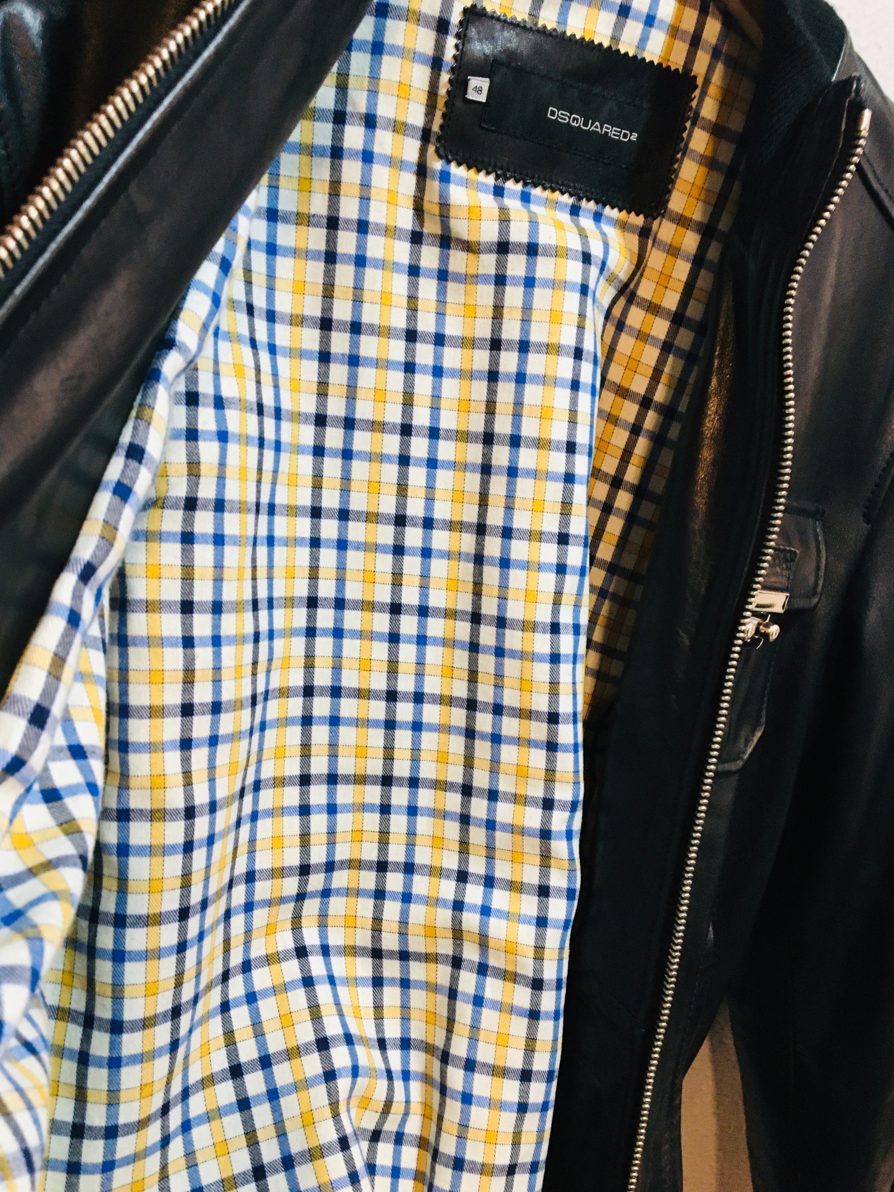 ディースクエアード レザー ライダースジャケット