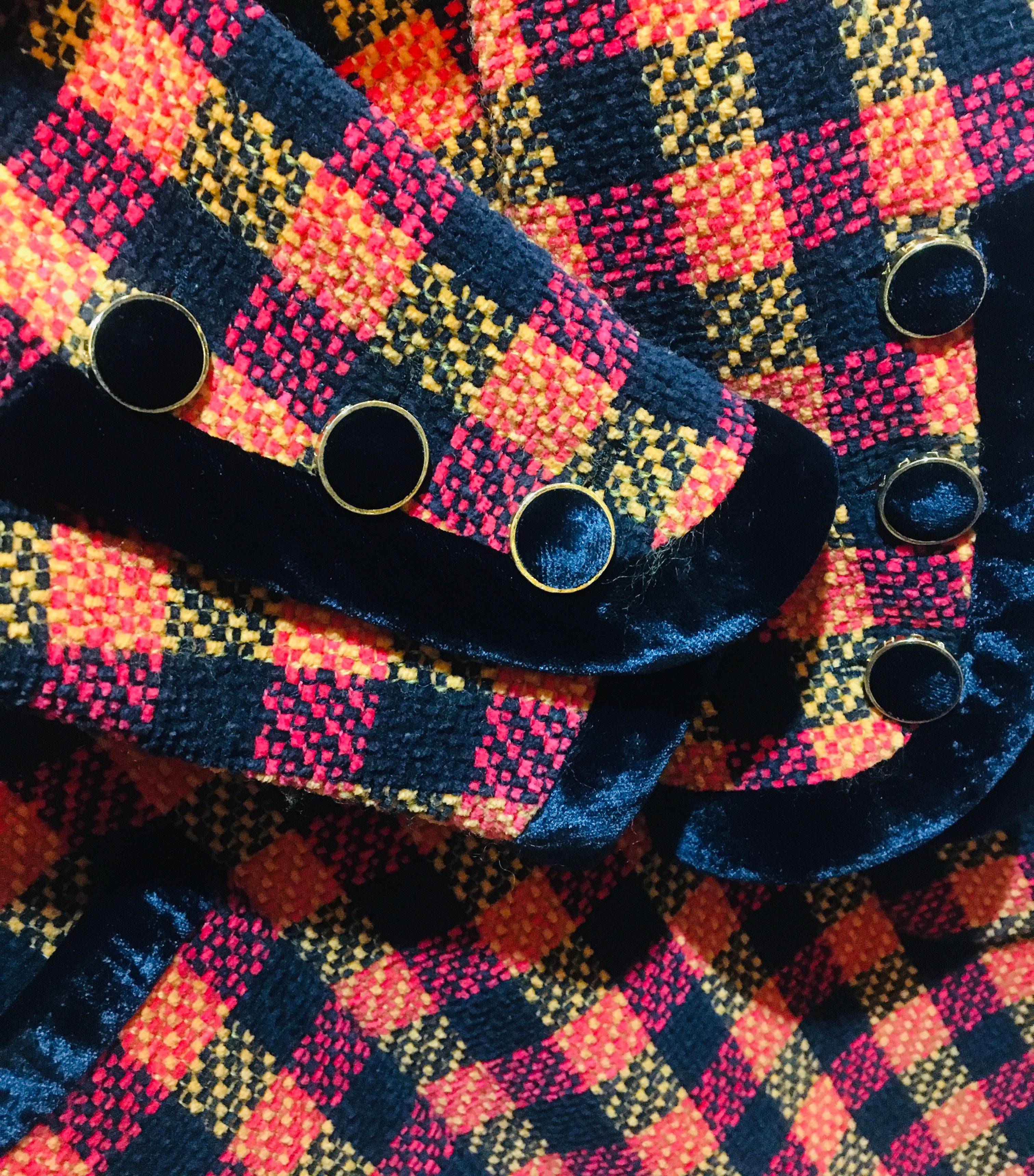 シャネル ツイードワンピース チェック柄