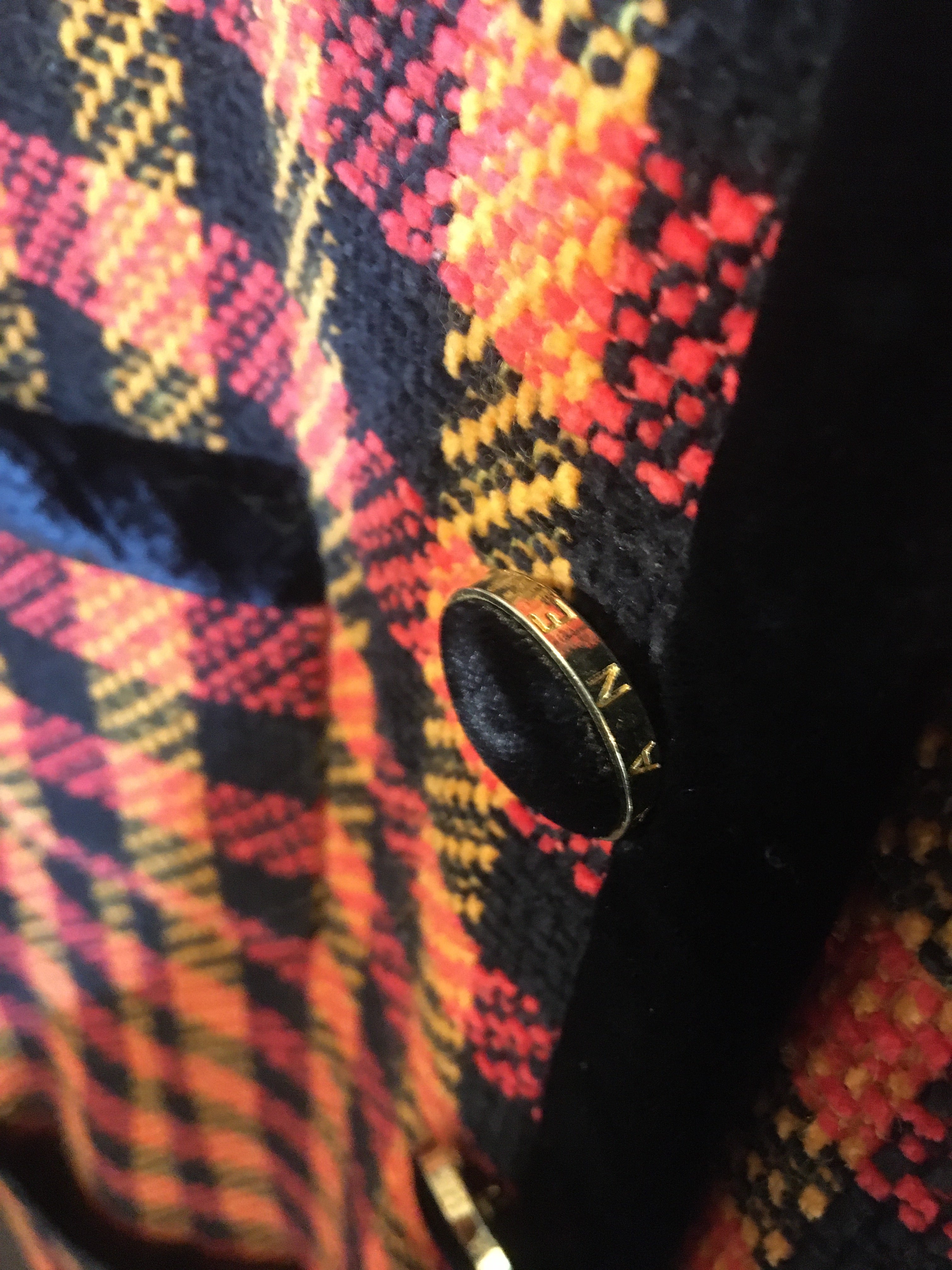 シャネル ツイードワンピース チェック柄