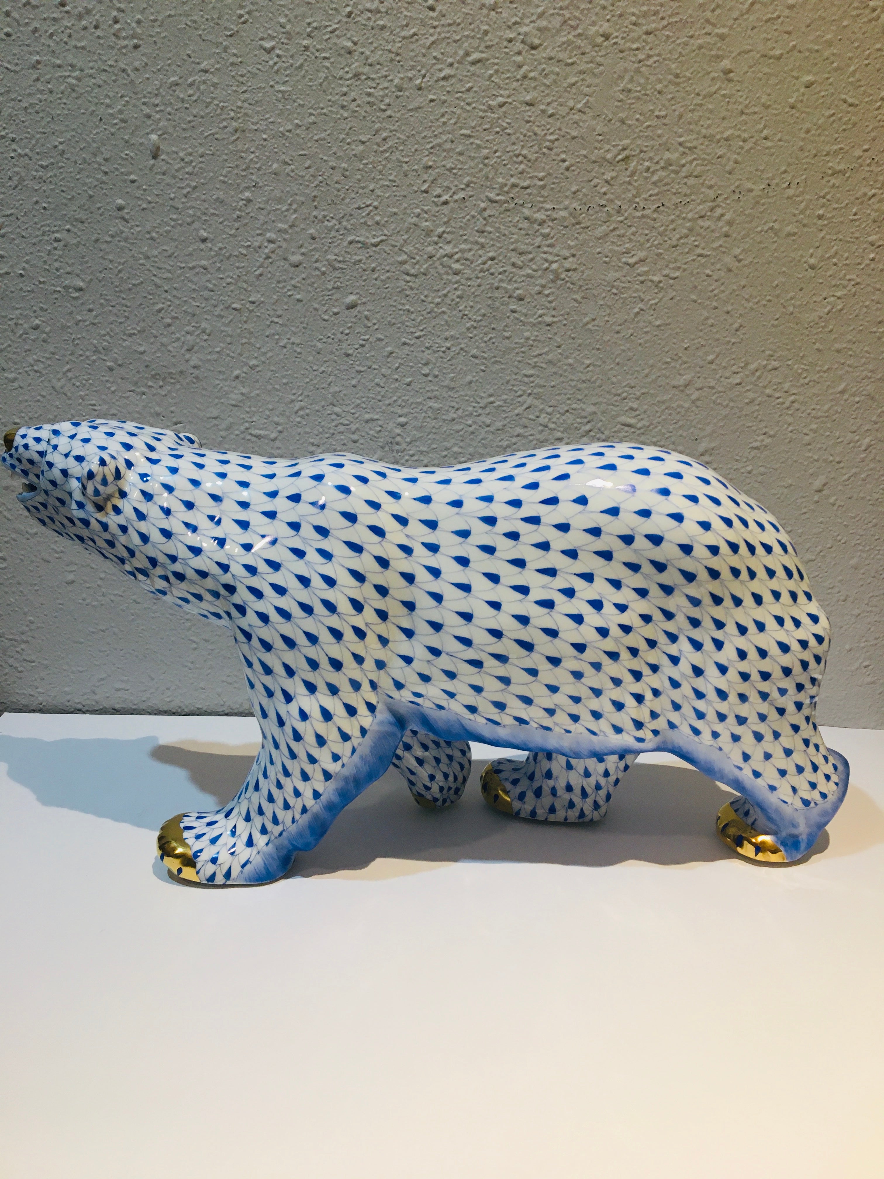 ヘレンド 巨大 白熊 置物