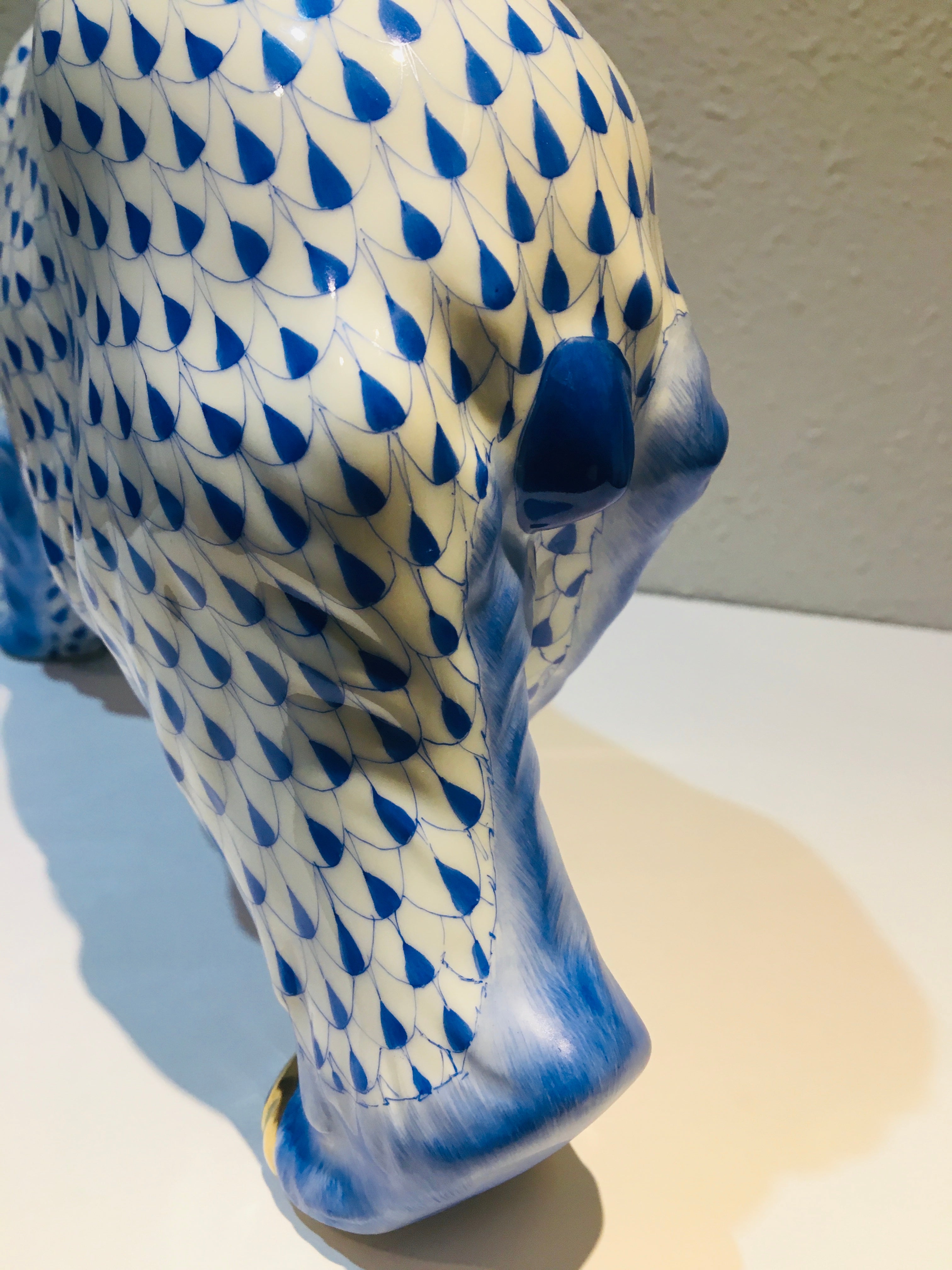 ヘレンド 巨大 白熊 置物