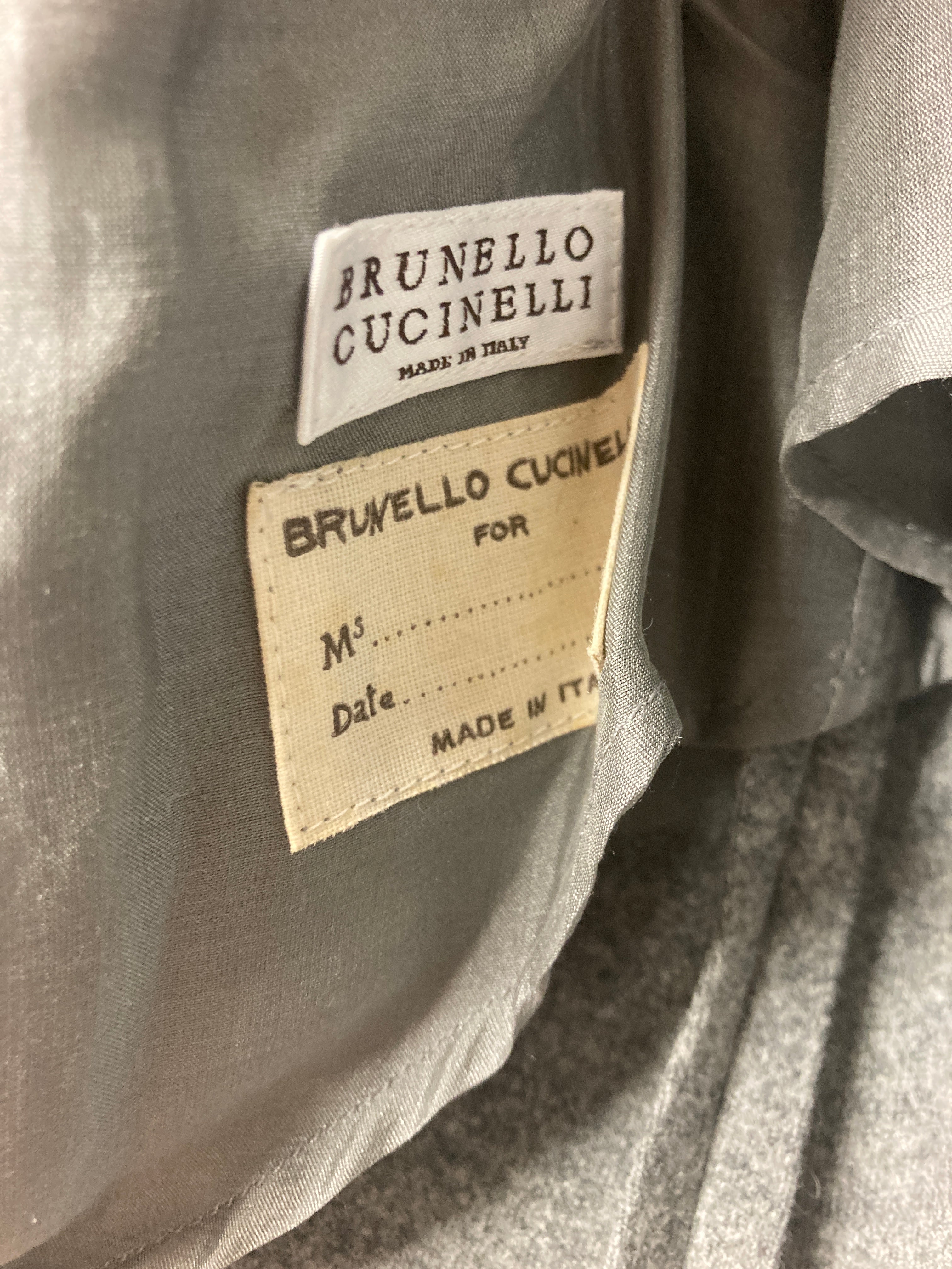 ブルネロクチネリ ミンク カシミヤ ロングベスト カラーコート 2点セット