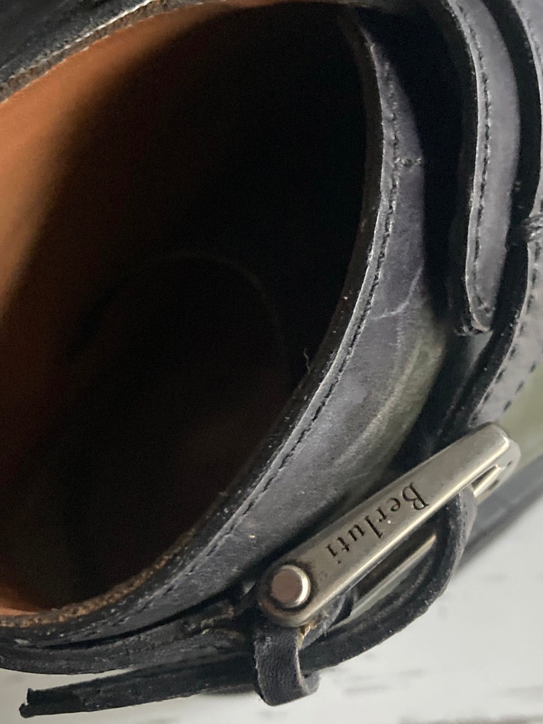 ベルルッティ パティーヌ グリーン ブーツ